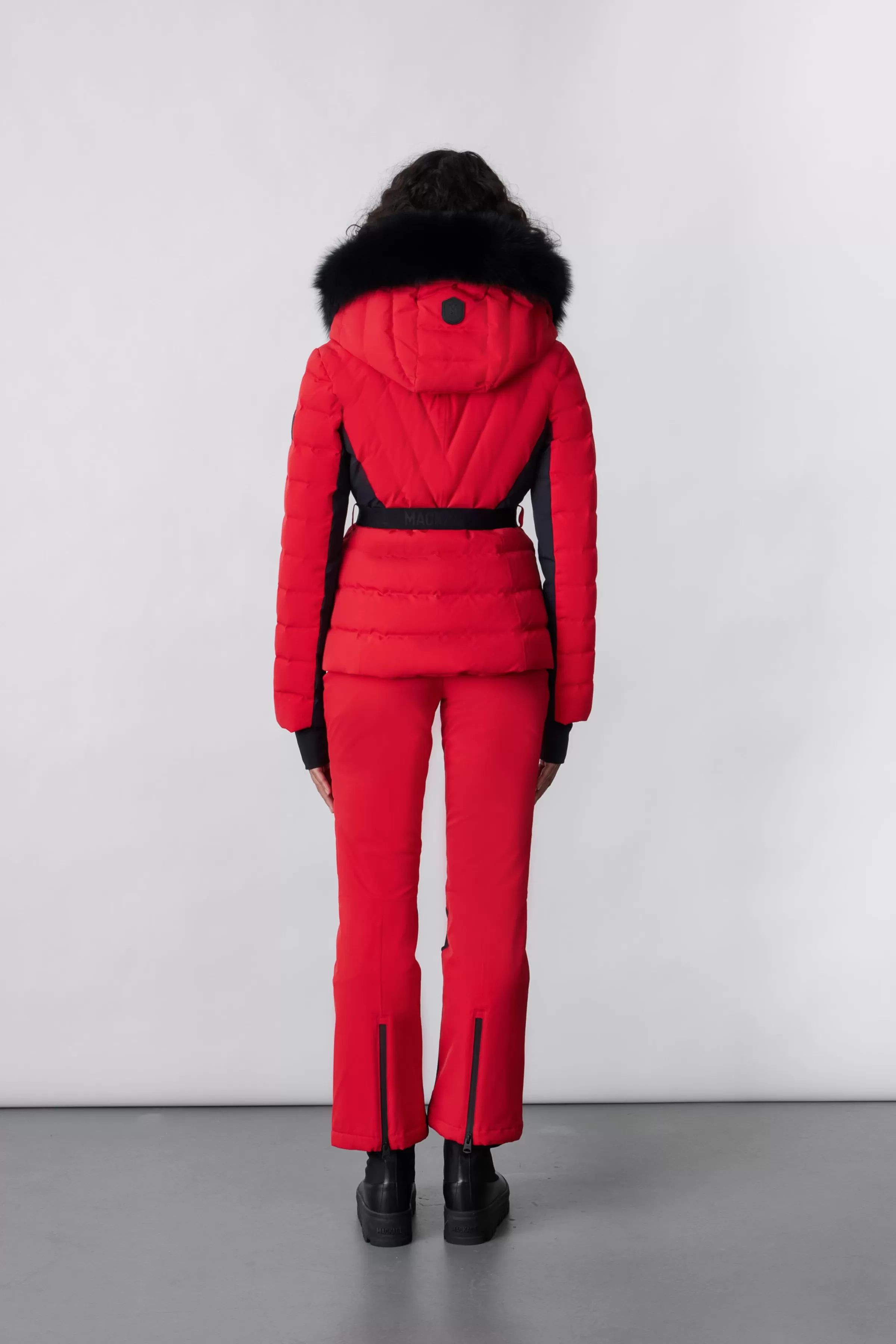 Elita, Down Ski Jacket With Removable Blue Fox Fur Trim For Ladies | ® US | Mackage Clearance