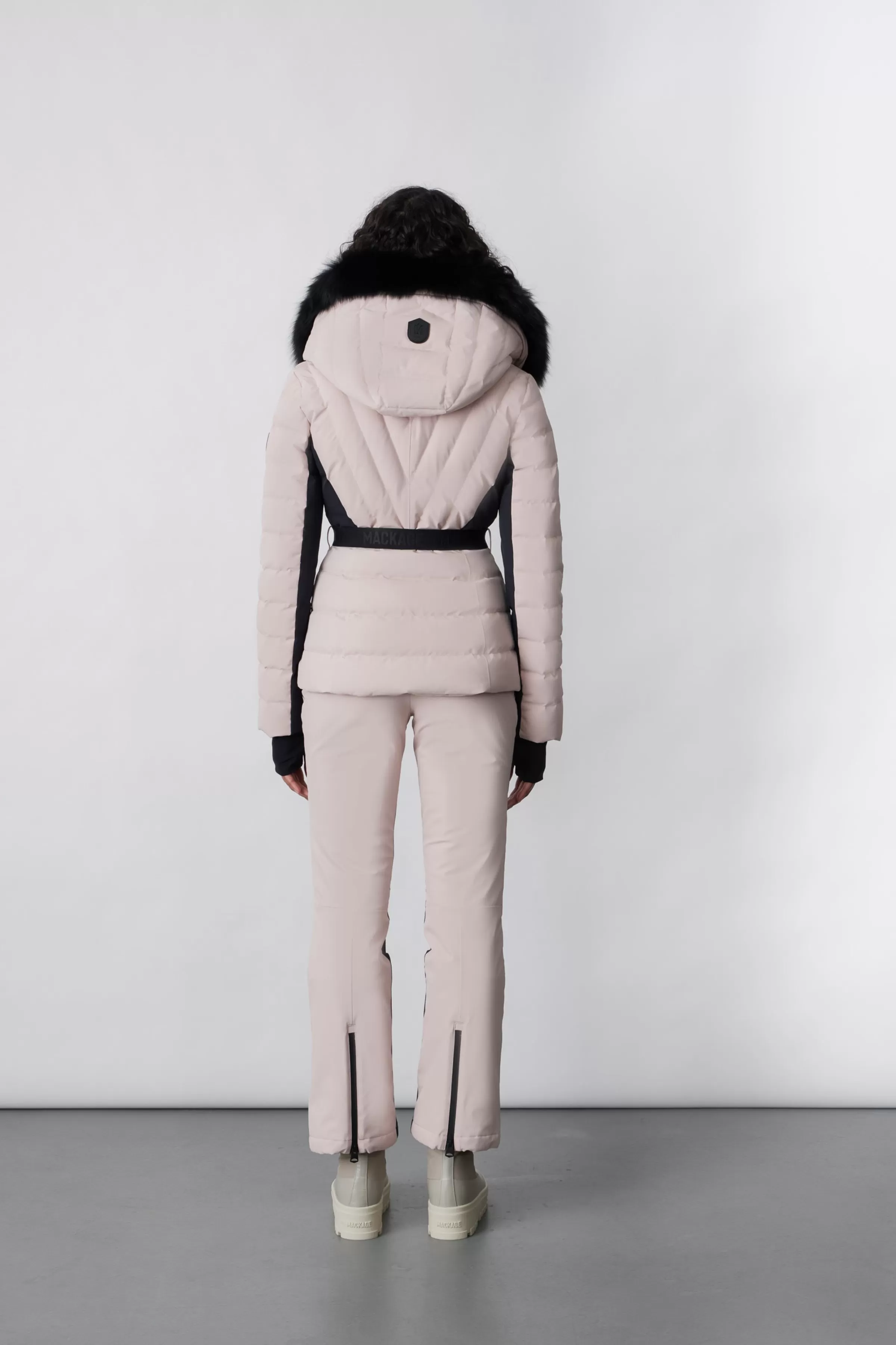 Elita, Down Ski Jacket With Removable Blue Fox Fur Trim For Ladies | ® US | Mackage Clearance
