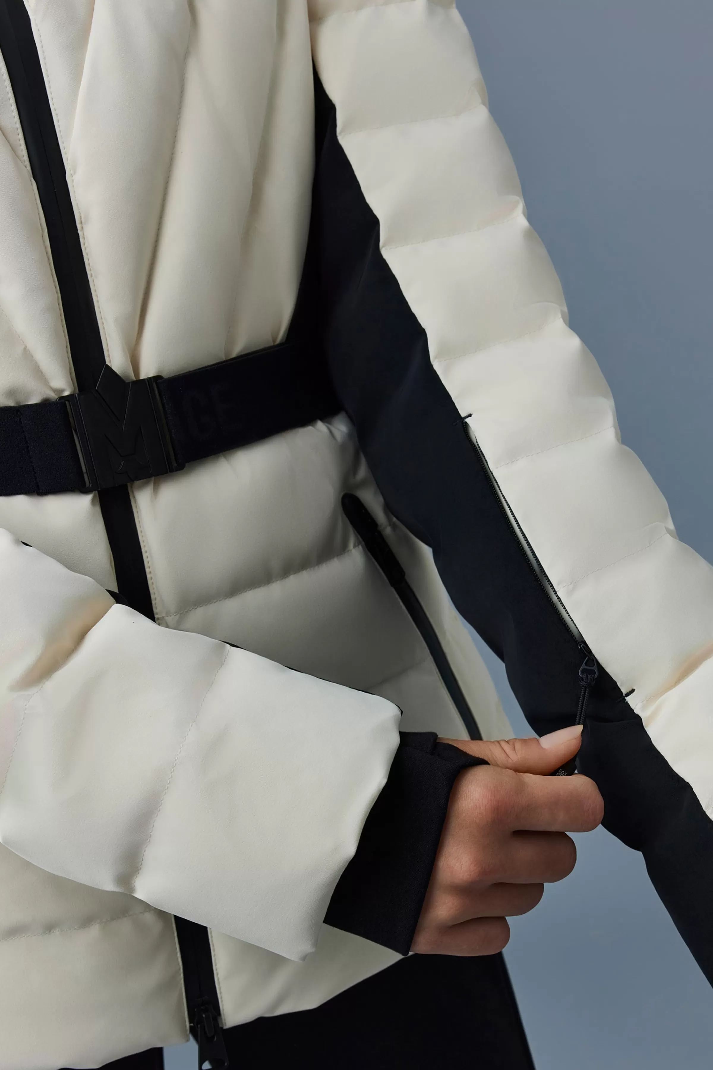 Elita, Down Ski Jacket With Removable Blue Fox Fur Trim For Ladies | ® US | Mackage Clearance
