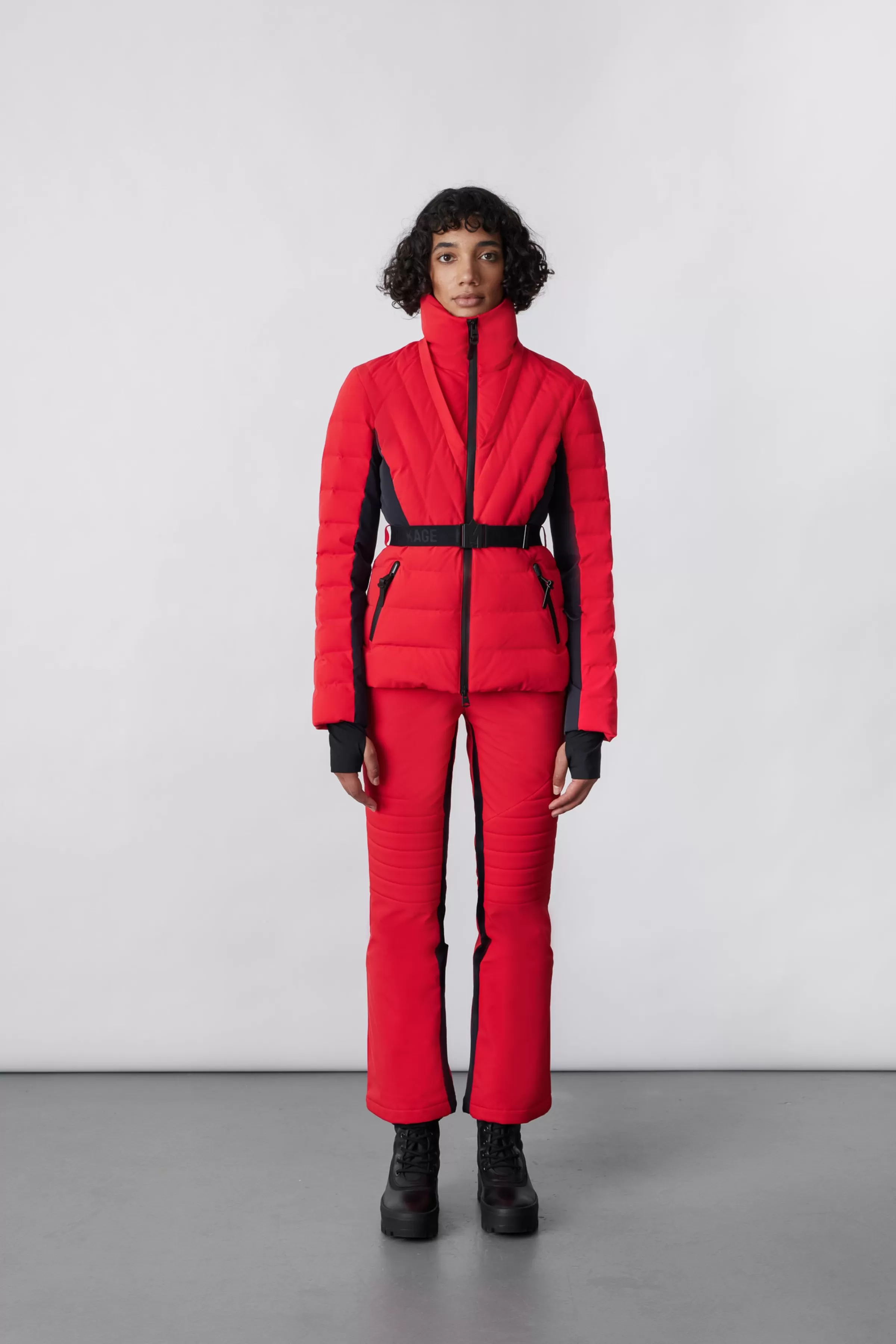 Elita, Down Ski Jacket With Removable Blue Fox Fur Trim For Ladies | ® US | Mackage Clearance