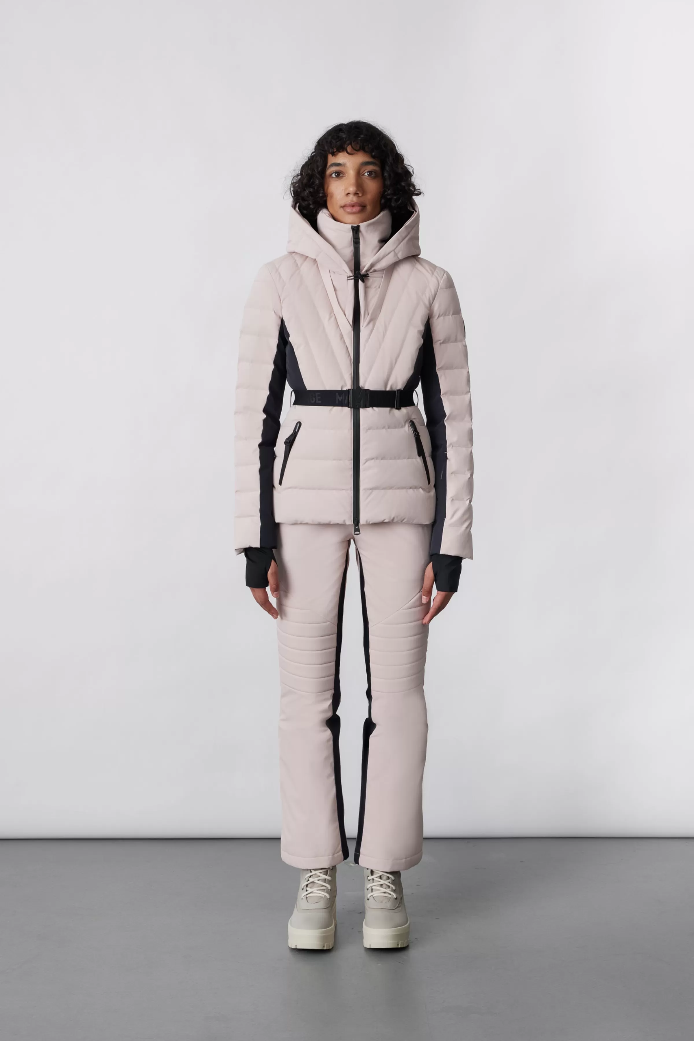 Elita, Down Ski Jacket With Removable Blue Fox Fur Trim For Ladies | ® US | Mackage Clearance
