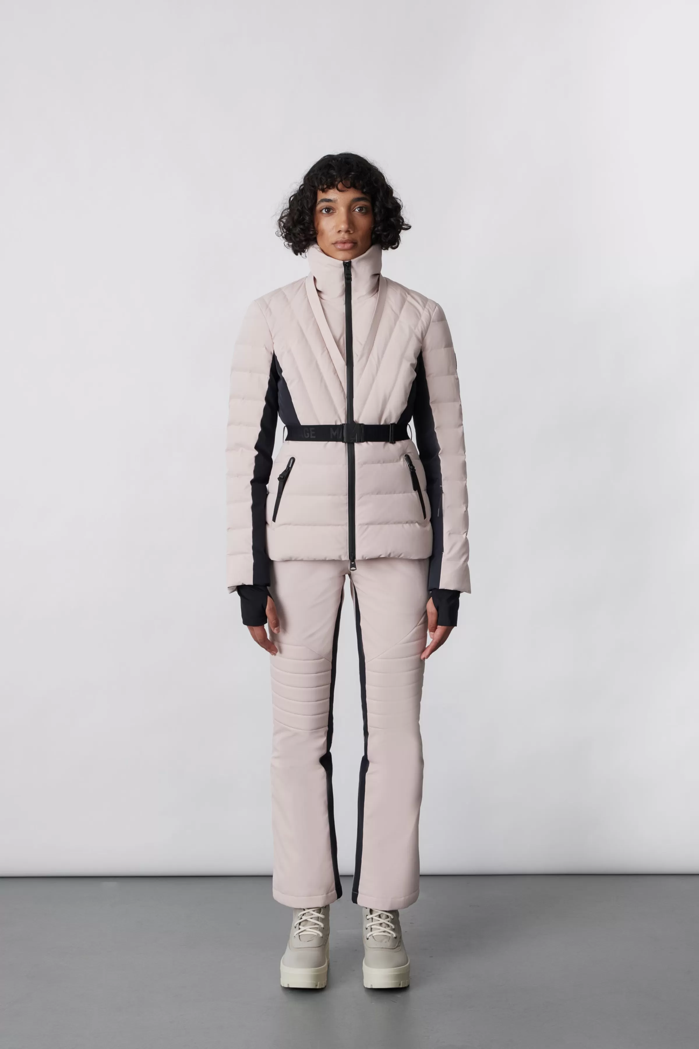 Elita, Down Ski Jacket With Removable Blue Fox Fur Trim For Ladies | ® US | Mackage Clearance