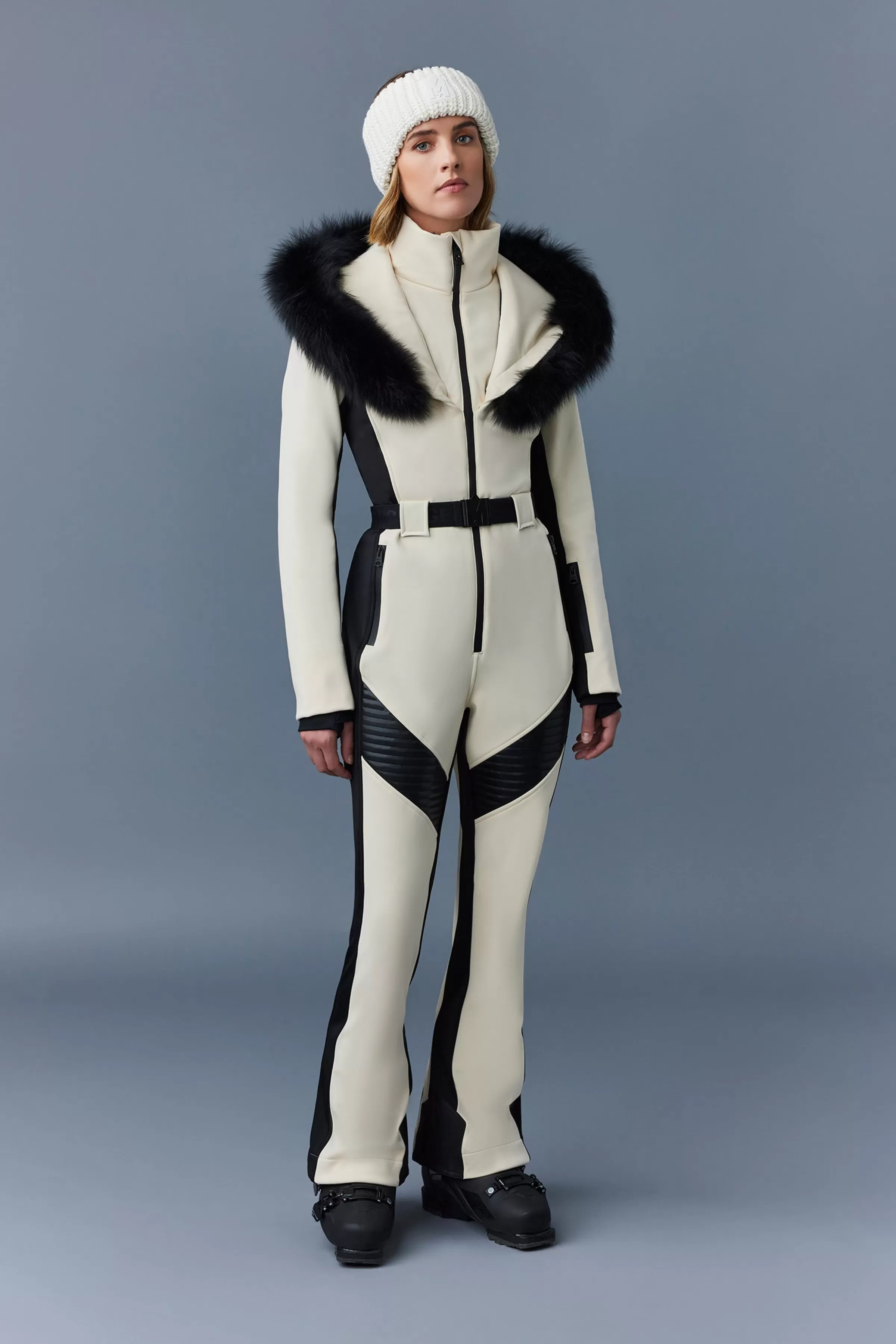 Elle, Techno Fleece Ski Suit With Removable Hood And Fur Trim For Ladies | ® US | Mackage Hot