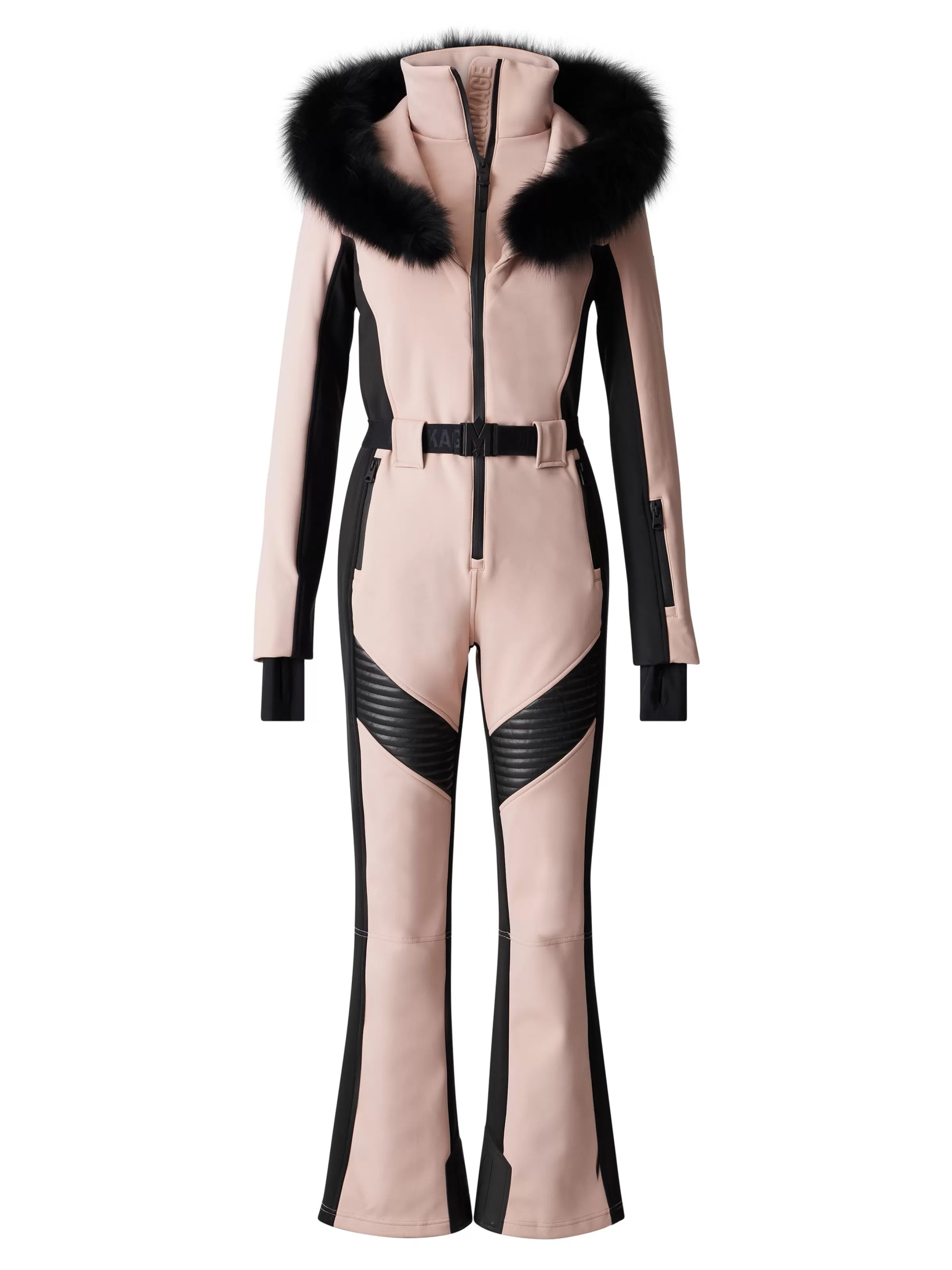 Elle, Techno Fleece Ski Suit With Removable Hood And Fur Trim For Ladies | ® US | Mackage Clearance