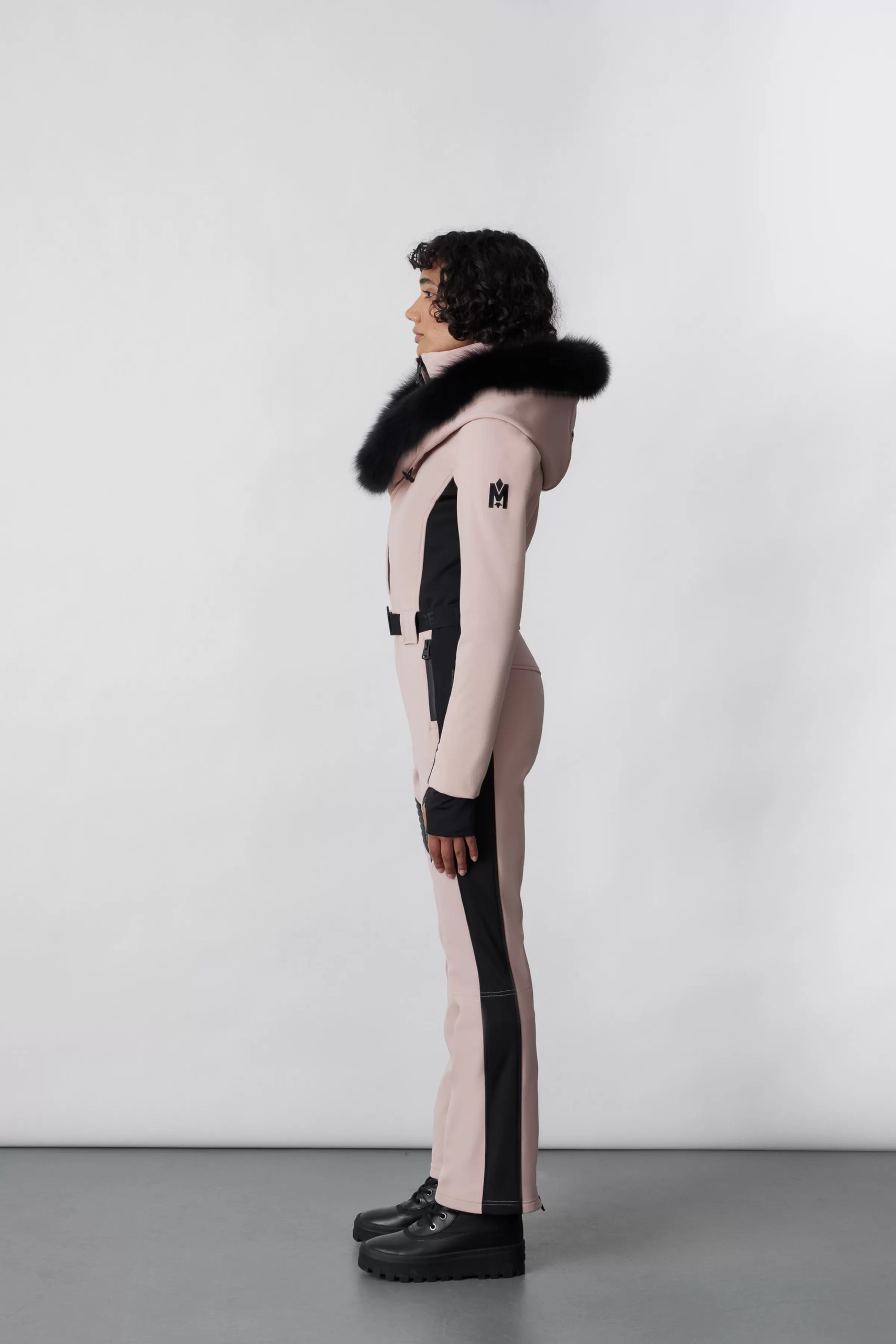 Elle, Techno Fleece Ski Suit With Removable Hood And Fur Trim For Ladies | ® US | Mackage Clearance