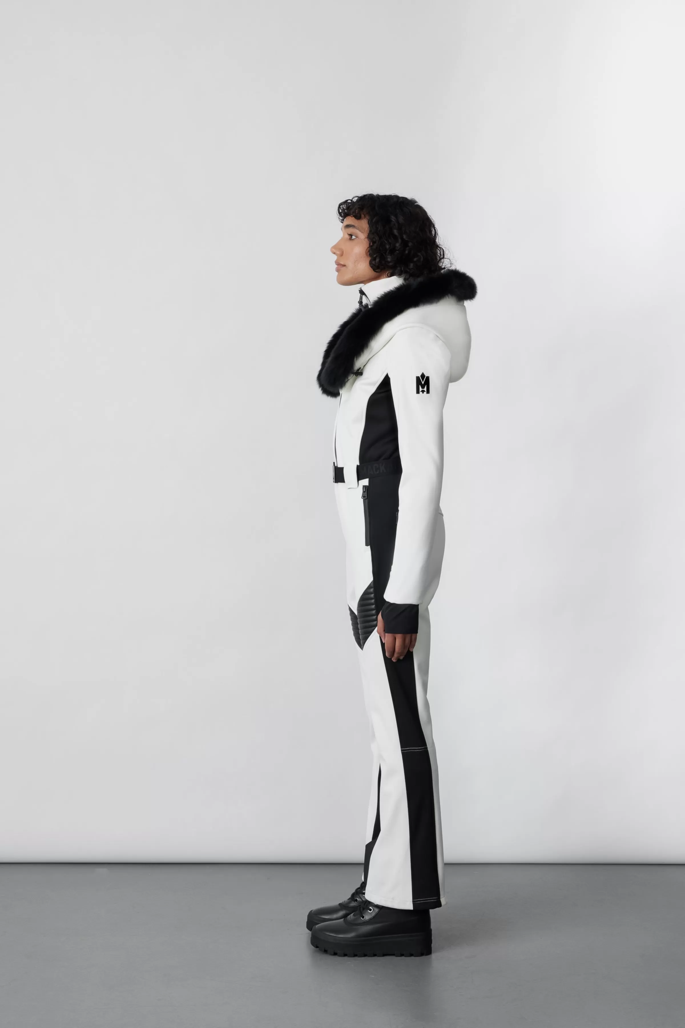 Elle, Techno Fleece Ski Suit With Removable Hood And Fur Trim For Ladies | ® US | Mackage Clearance