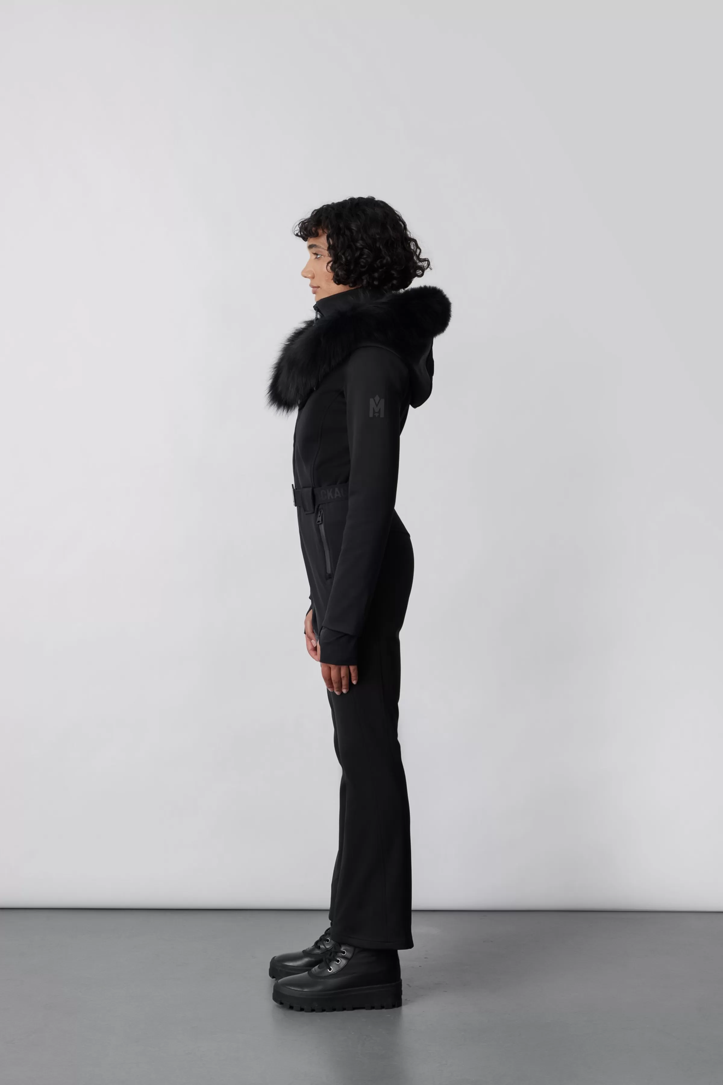 Elle, Techno Fleece Ski Suit With Removable Hood And Fur Trim For Ladies | ® US | Mackage Clearance