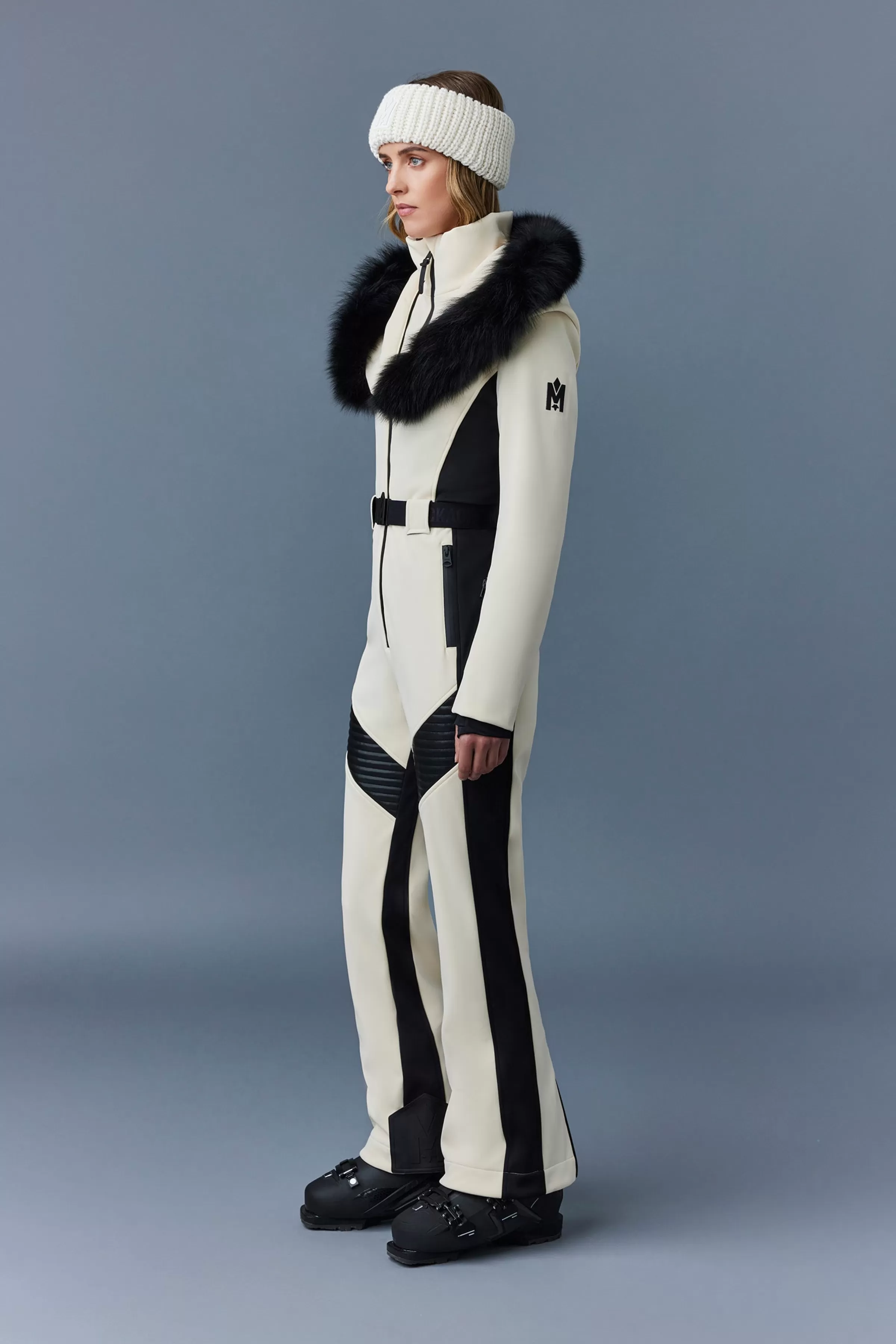 Elle, Techno Fleece Ski Suit With Removable Hood And Fur Trim For Ladies | ® US | Mackage Clearance