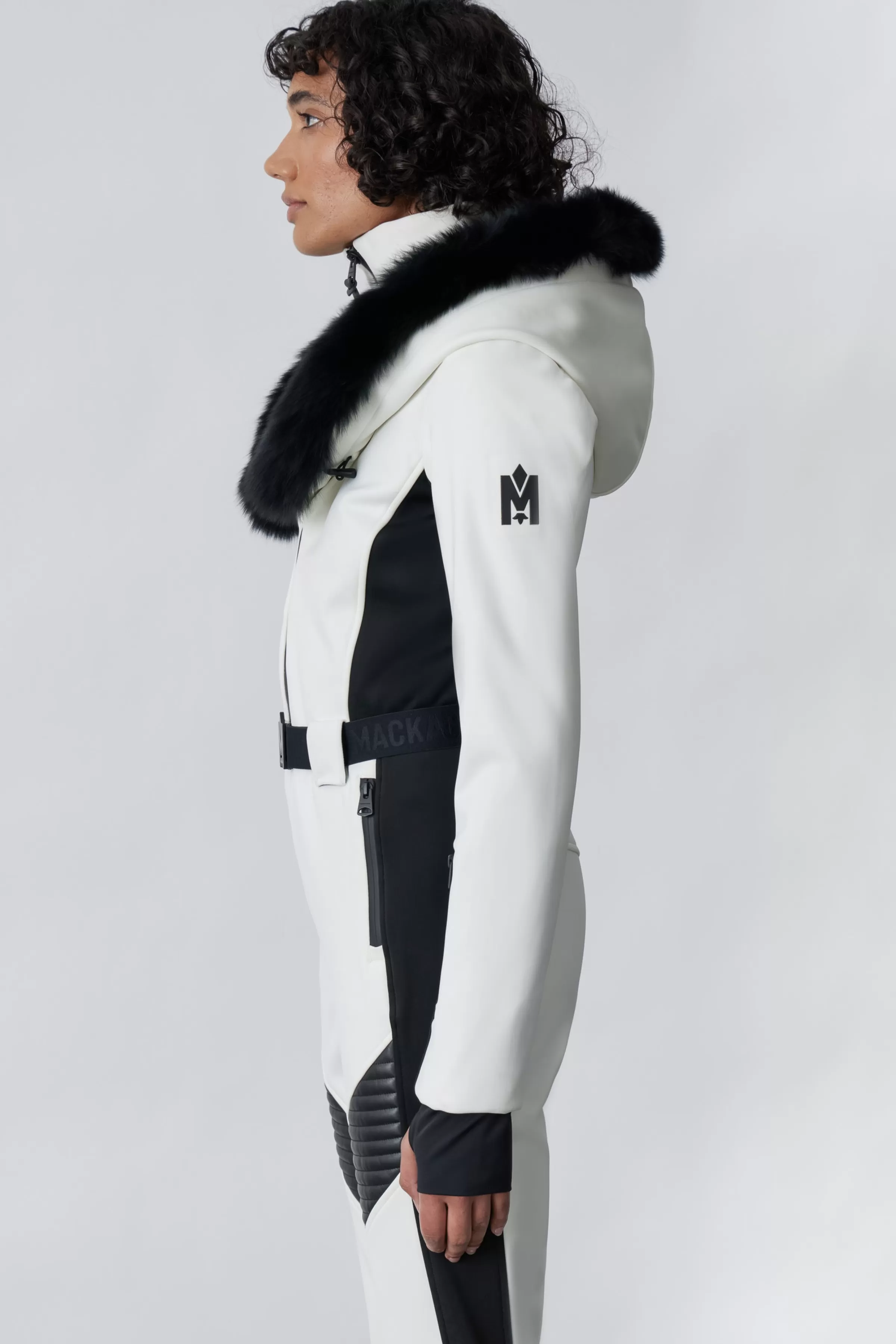 Elle, Techno Fleece Ski Suit With Removable Hood And Fur Trim For Ladies | ® US | Mackage Clearance