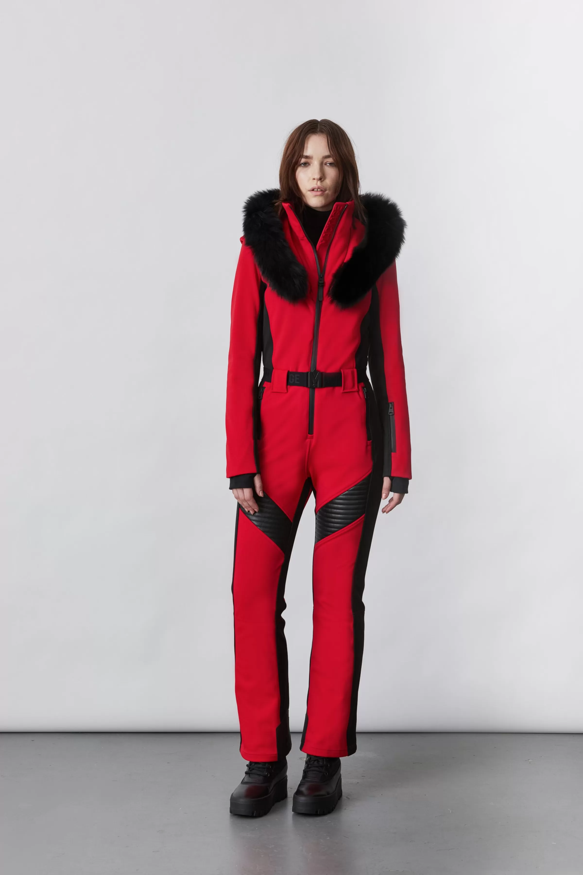 Elle, Techno Fleece Ski Suit With Removable Hood And Fur Trim For Ladies | ® US | Mackage Clearance
