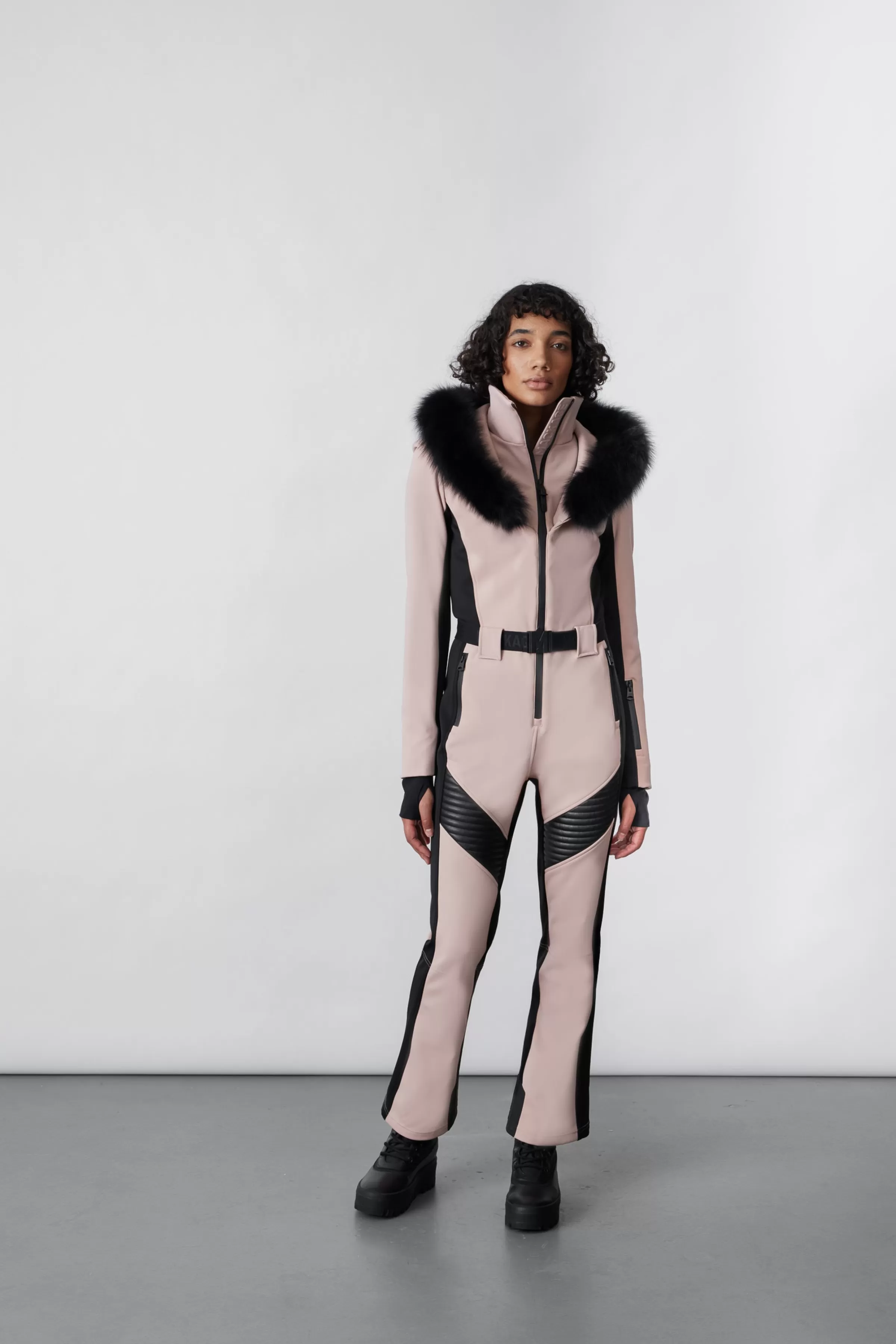 Elle, Techno Fleece Ski Suit With Removable Hood And Fur Trim For Ladies | ® US | Mackage Clearance