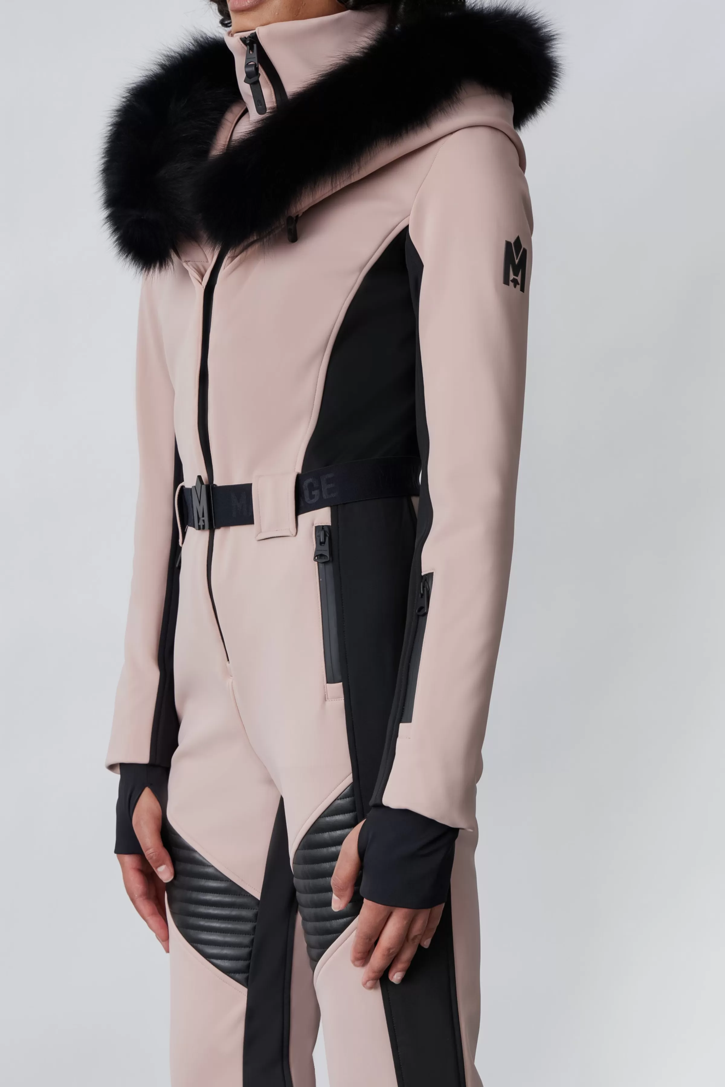 Elle, Techno Fleece Ski Suit With Removable Hood And Fur Trim For Ladies | ® US | Mackage Store