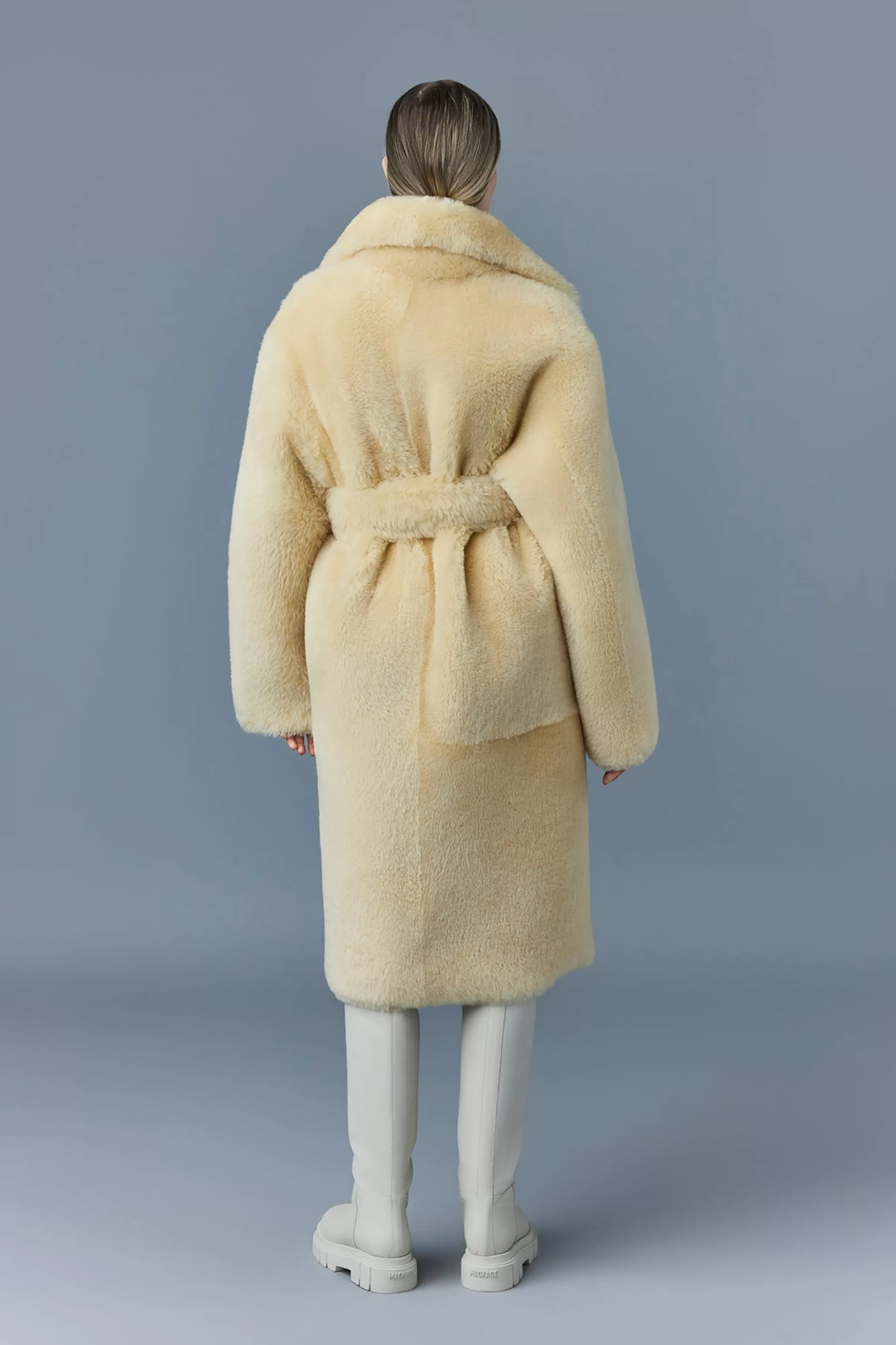 Etienne, Shearling Coat With Belt For Ladies | ® US | Mackage Outlet