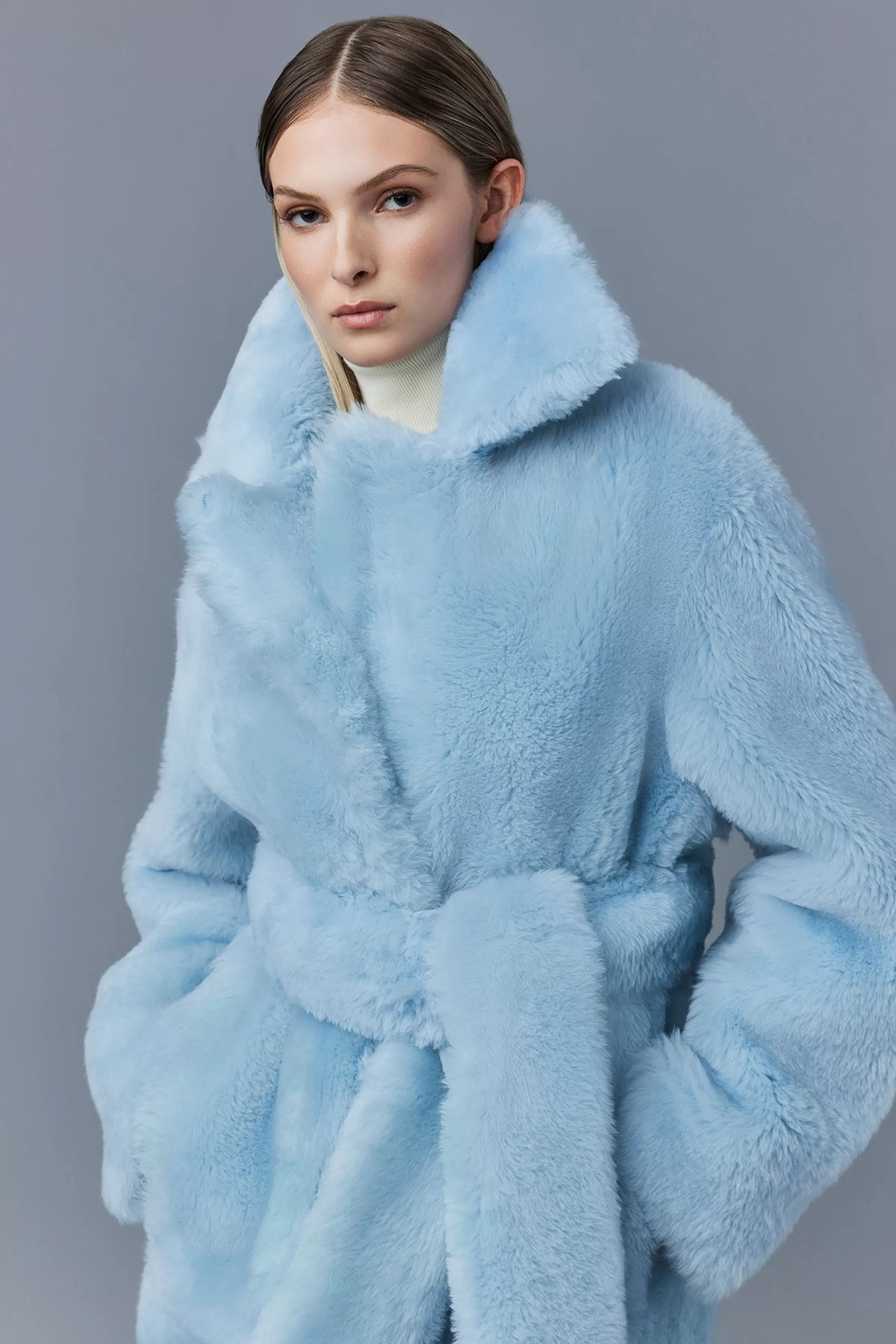 Etienne, Shearling Coat With Belt For Ladies | ® US | Mackage Outlet