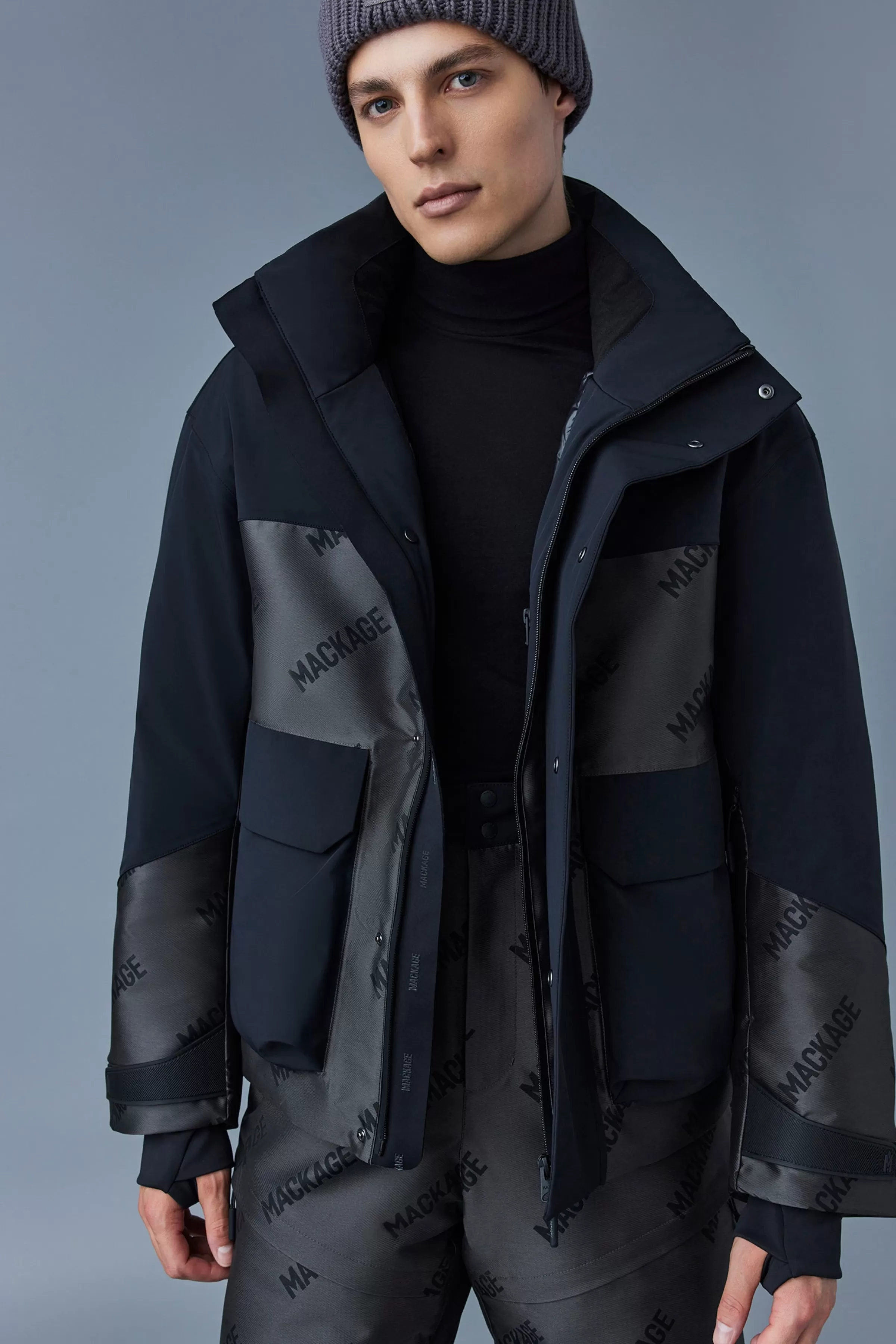 Farris, Down Ski Jacket With Jacquard Logo Pattern For Men | ® US | Mackage Best