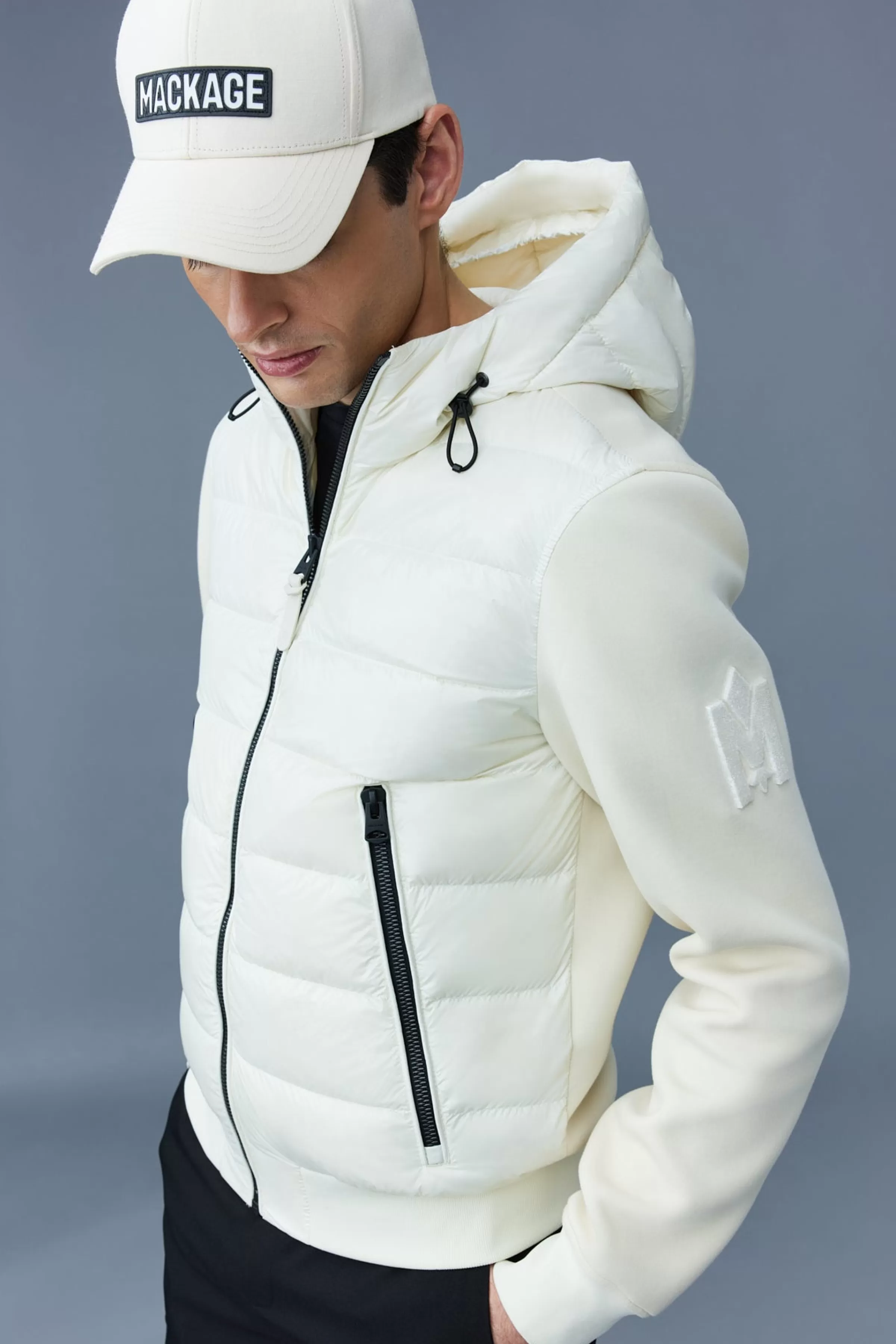 Frank, Double-face Jersey Bomber Jacket With Hood For Men | ® US | Mackage Discount
