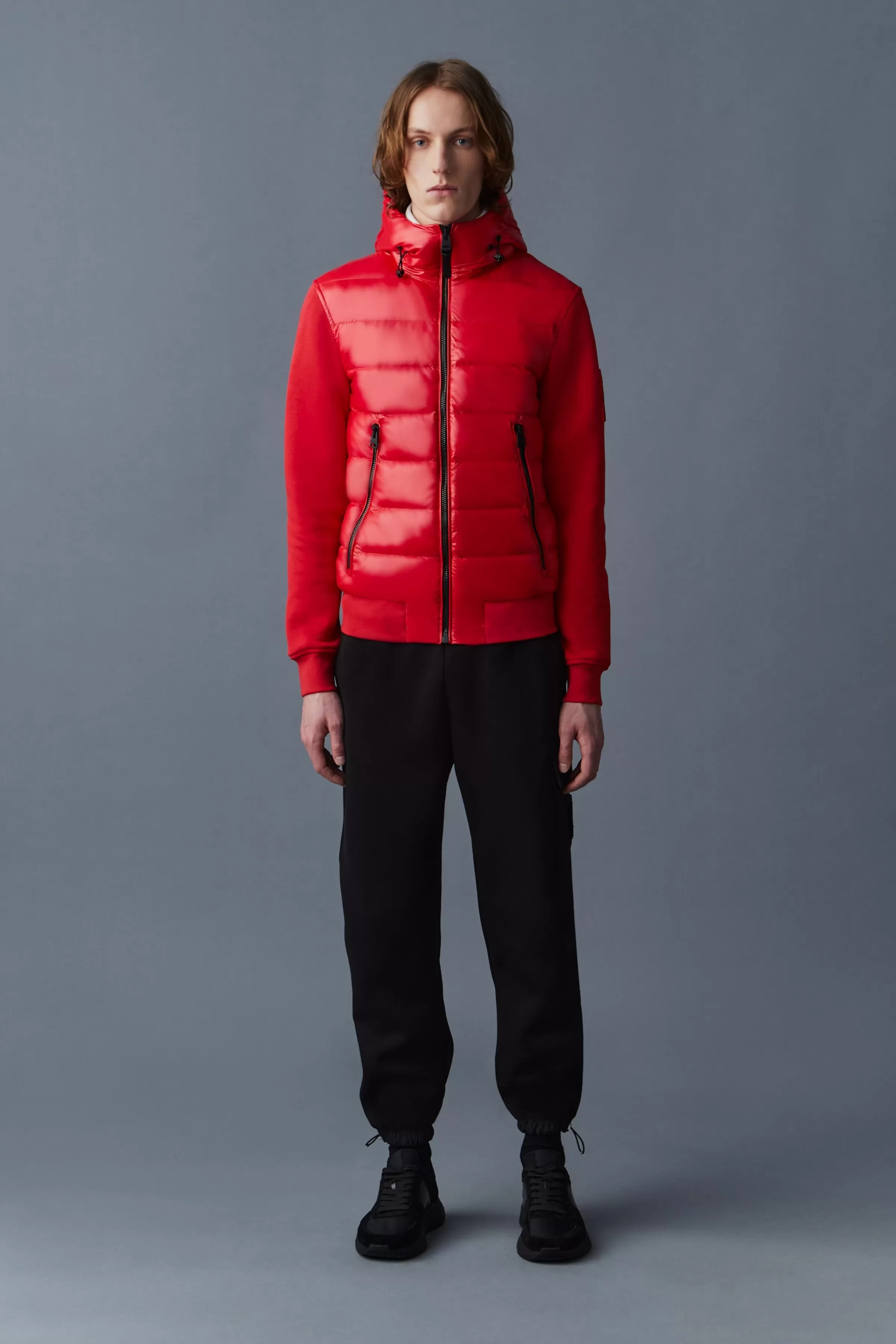 Frank, Double-face Jersey Bomber Jacket With Hood For Men | ® US | Mackage Discount