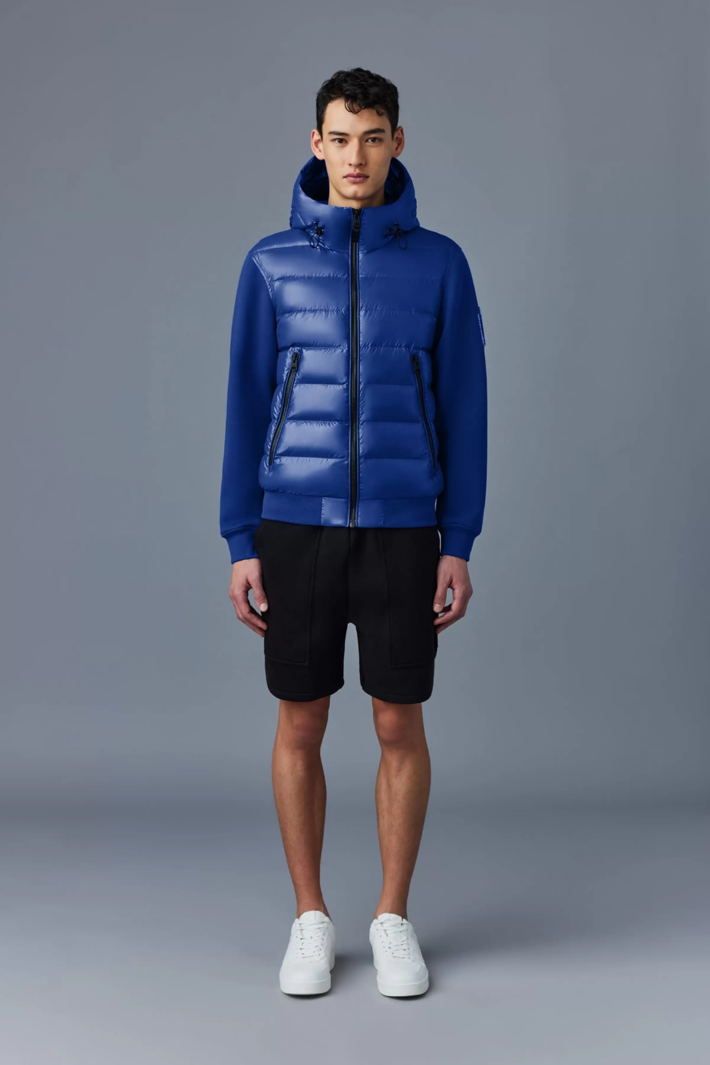 Frank, Double-face Jersey Bomber Jacket With Hood For Men | ® US | Mackage Discount