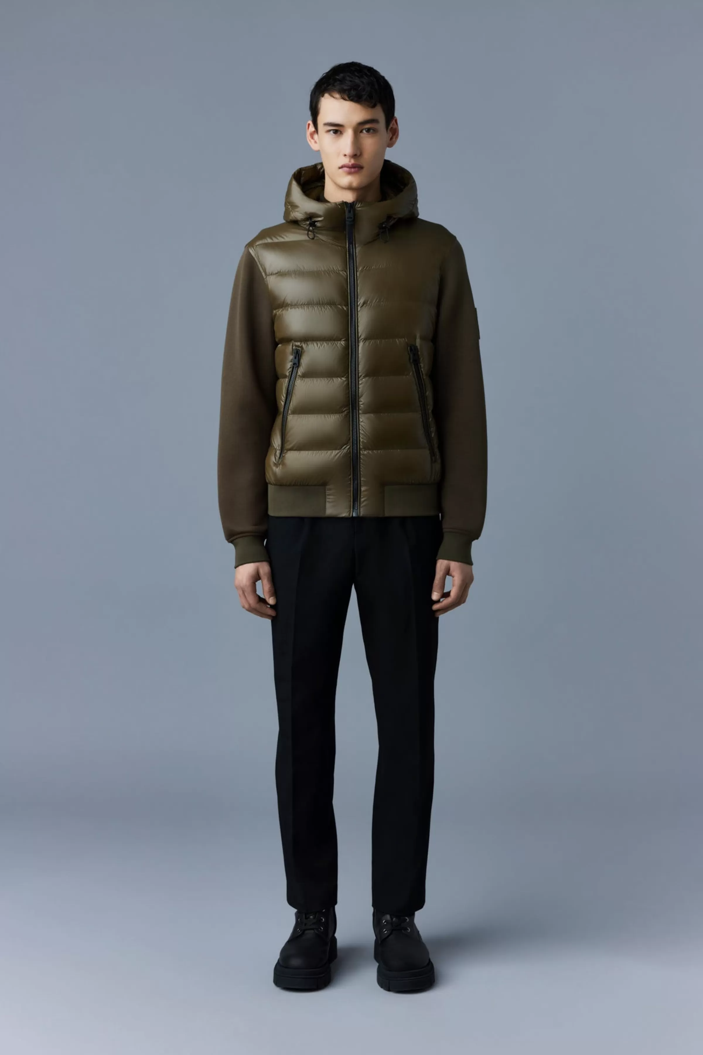 Frank, Double-face Jersey Bomber Jacket With Hood For Men | ® US | Mackage Discount