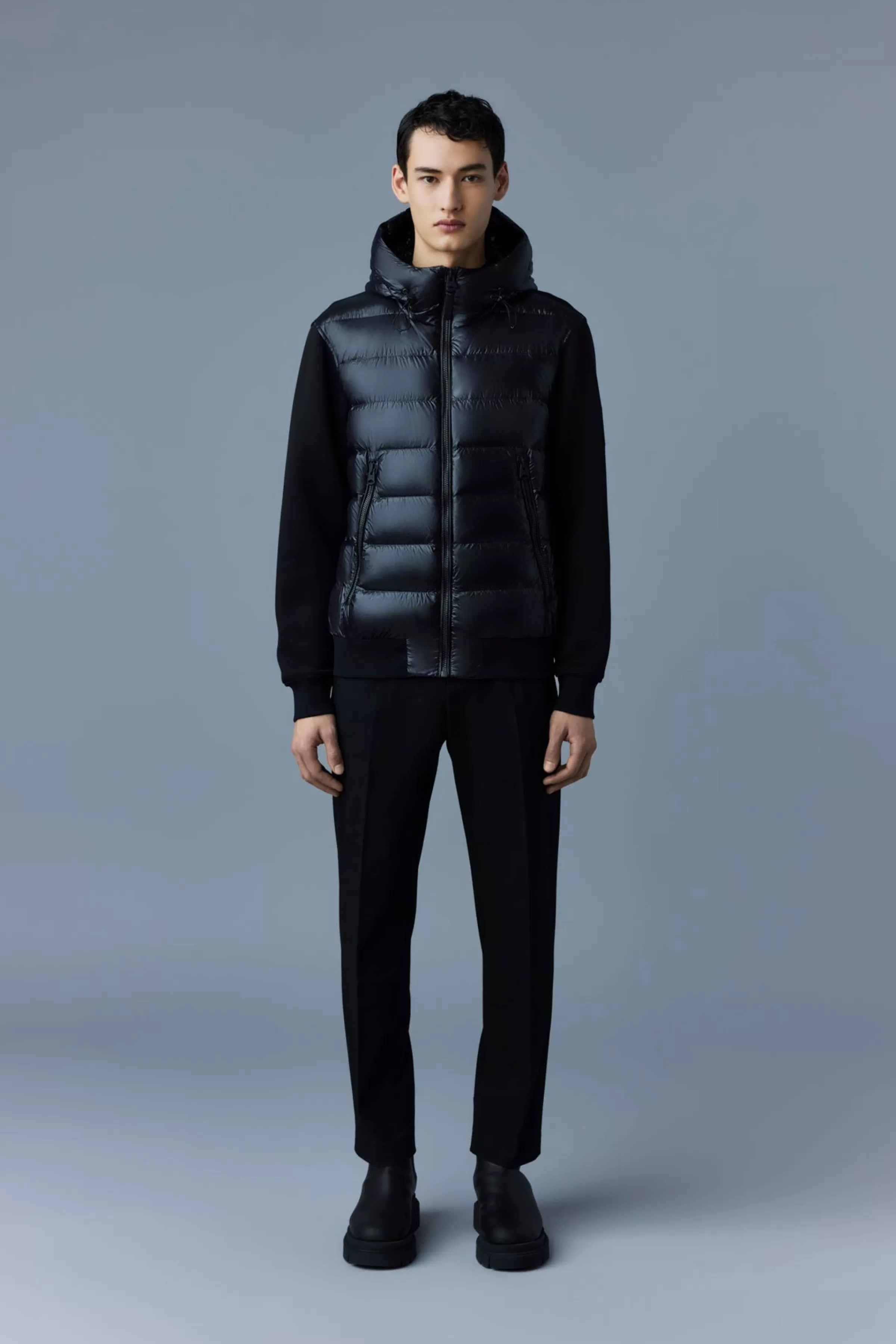 Frank, Double-face Jersey Bomber Jacket With Hood For Men | ® US | Mackage Discount