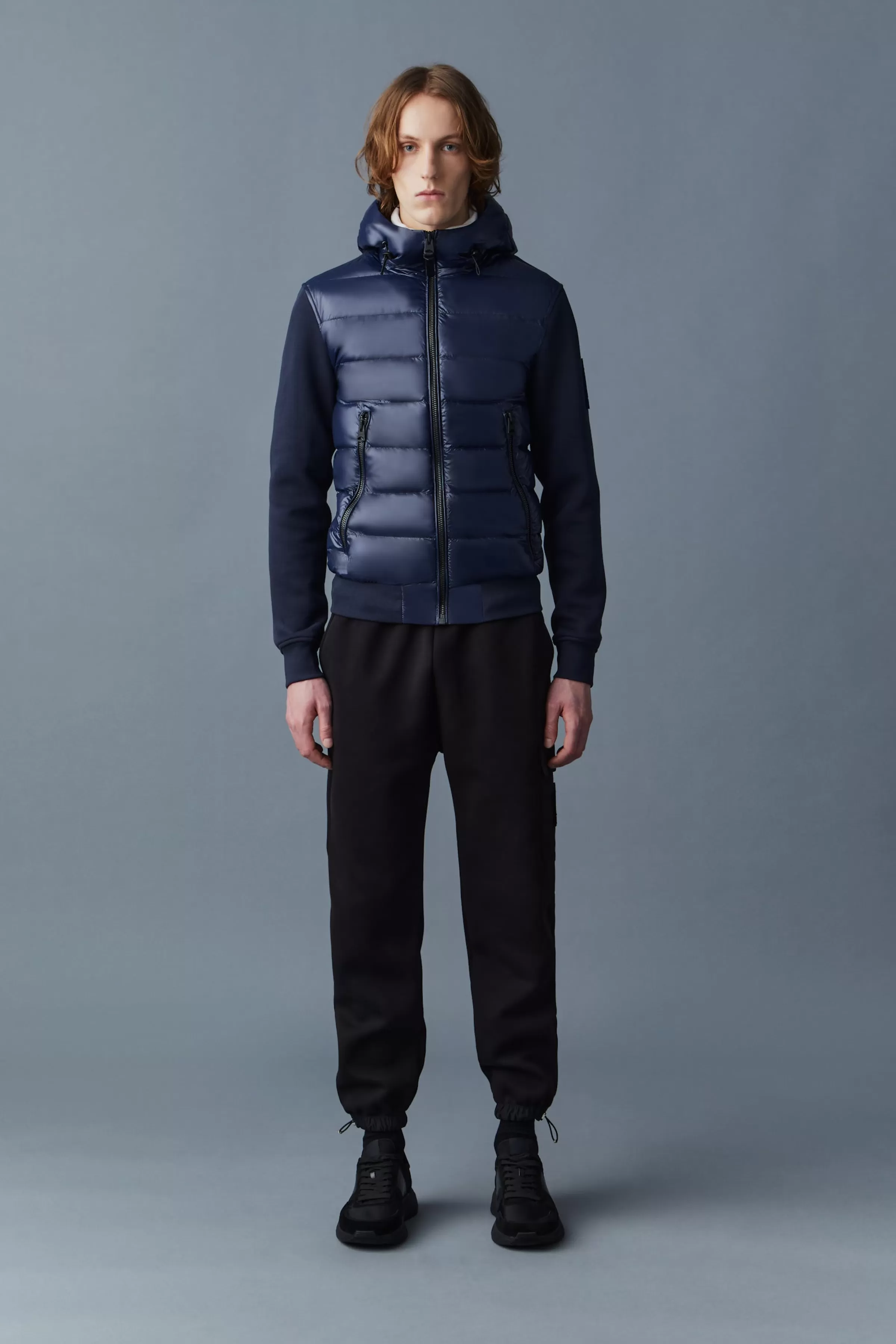 Frank, Double-face Jersey Bomber Jacket With Hood For Men | ® US | Mackage Discount