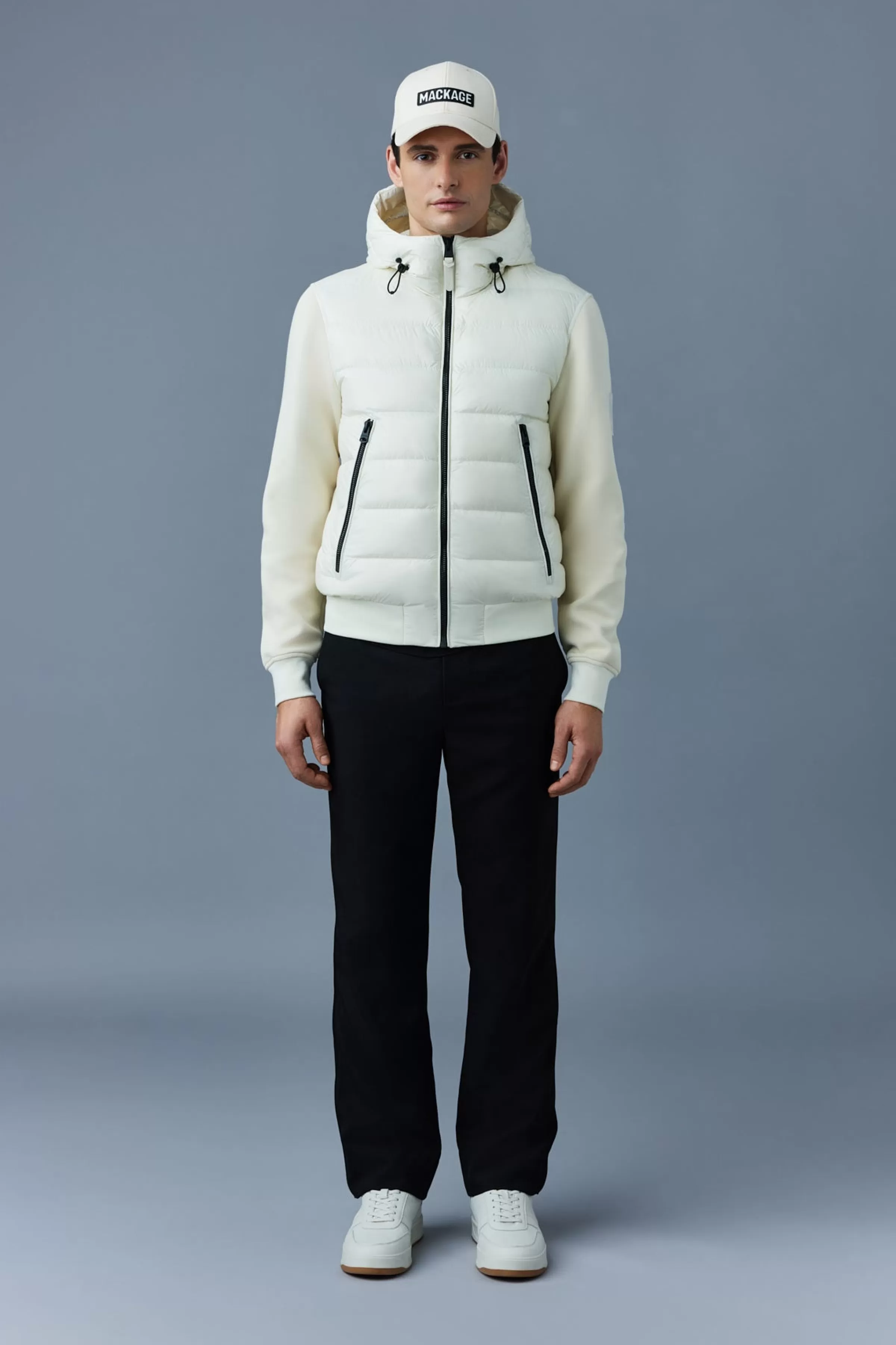 Frank, Double-face Jersey Bomber Jacket With Hood For Men | ® US | Mackage Discount