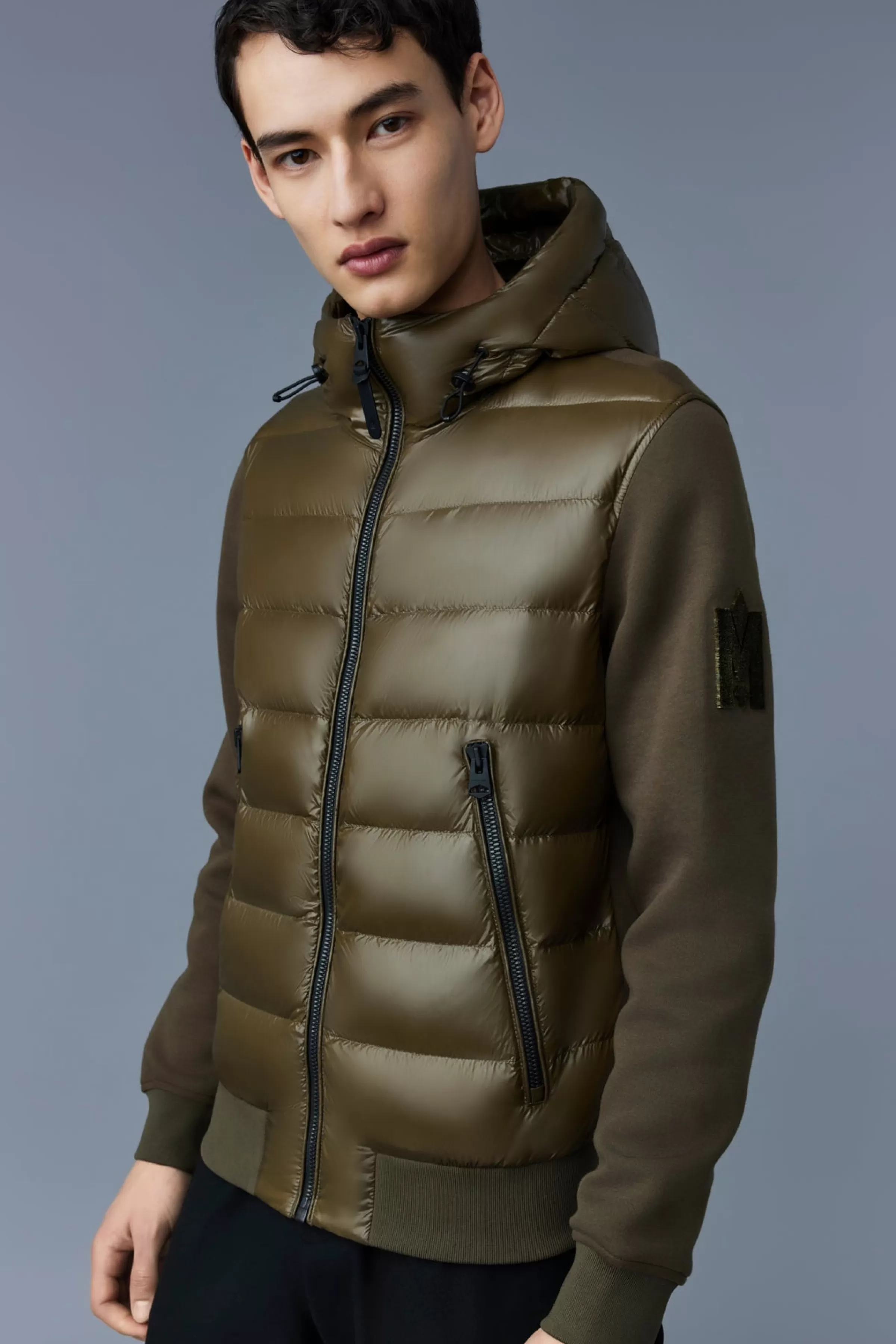 Frank, Double-face Jersey Bomber Jacket With Hood For Men | ® US | Mackage Discount