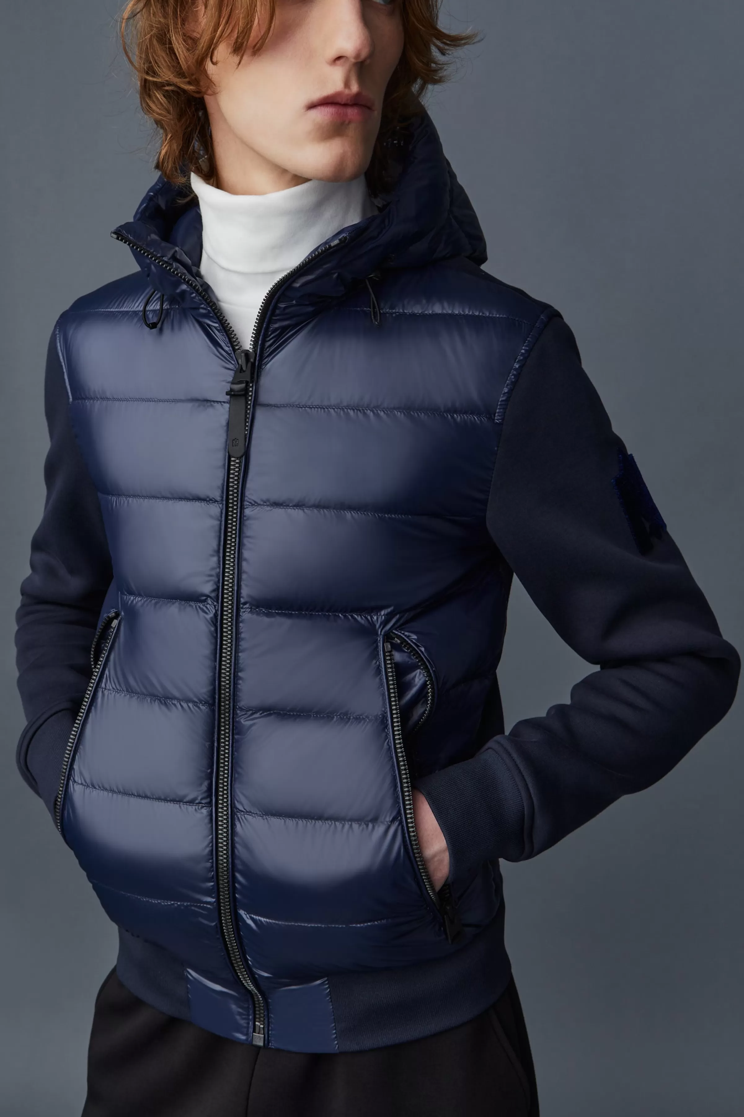 Frank, Double-face Jersey Bomber Jacket With Hood For Men | ® US | Mackage Discount