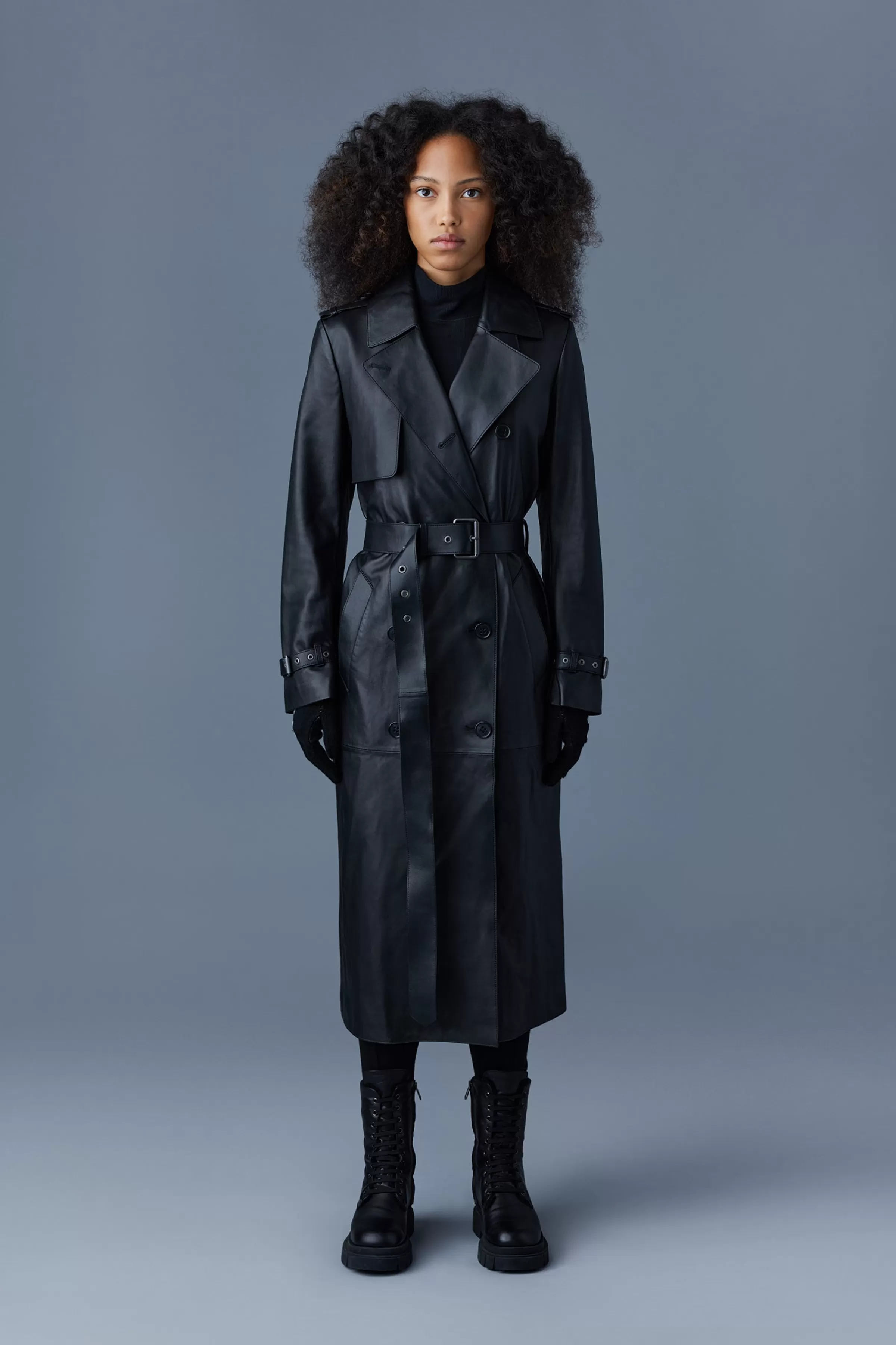 Gael, (R) Leather Trench Coat With Belt For Ladies | ® US | Mackage Fashion