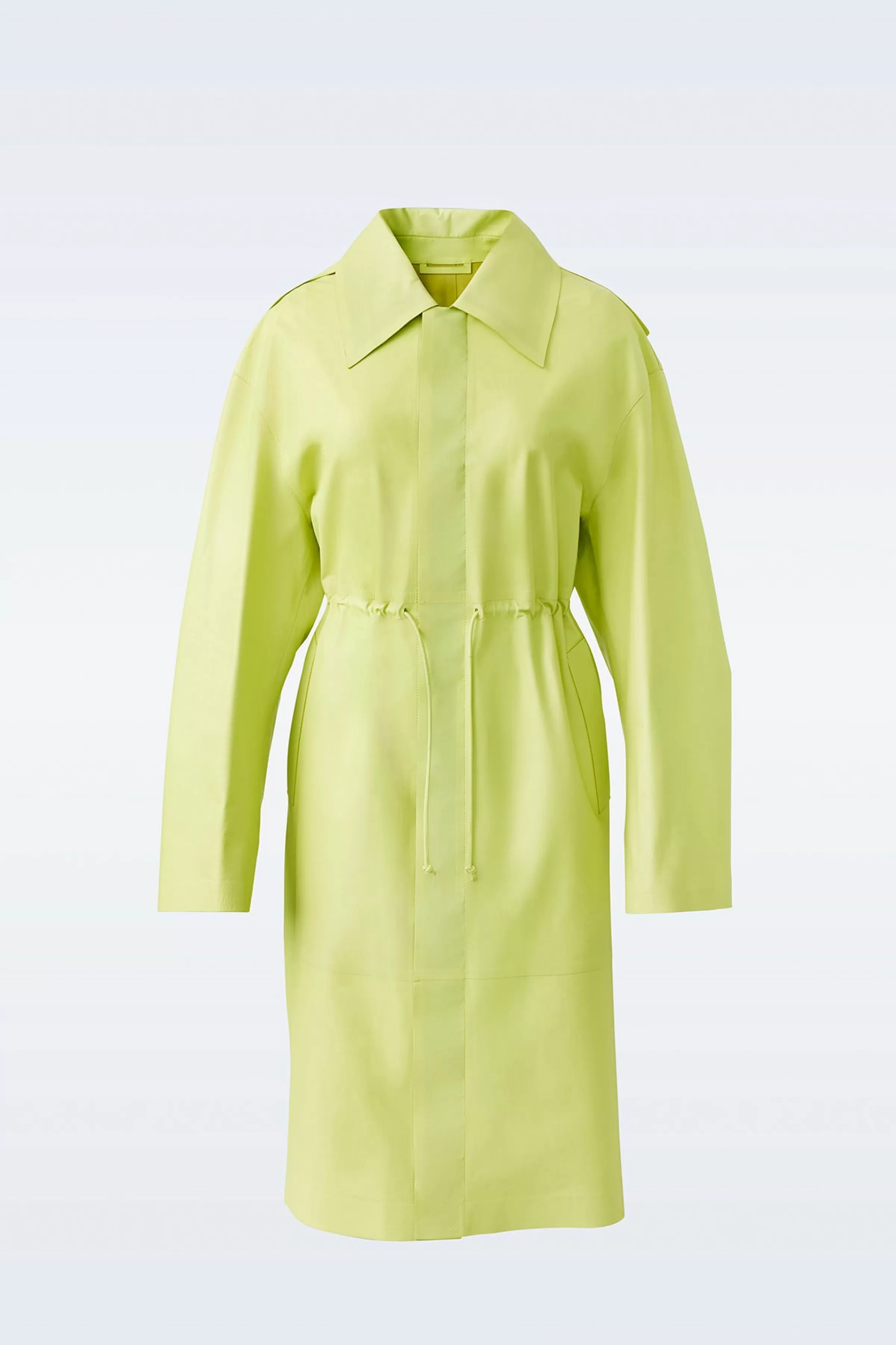 Glory, Calfskin Trench Coat With Waist Drawcord For Ladies | ® US | Mackage Online