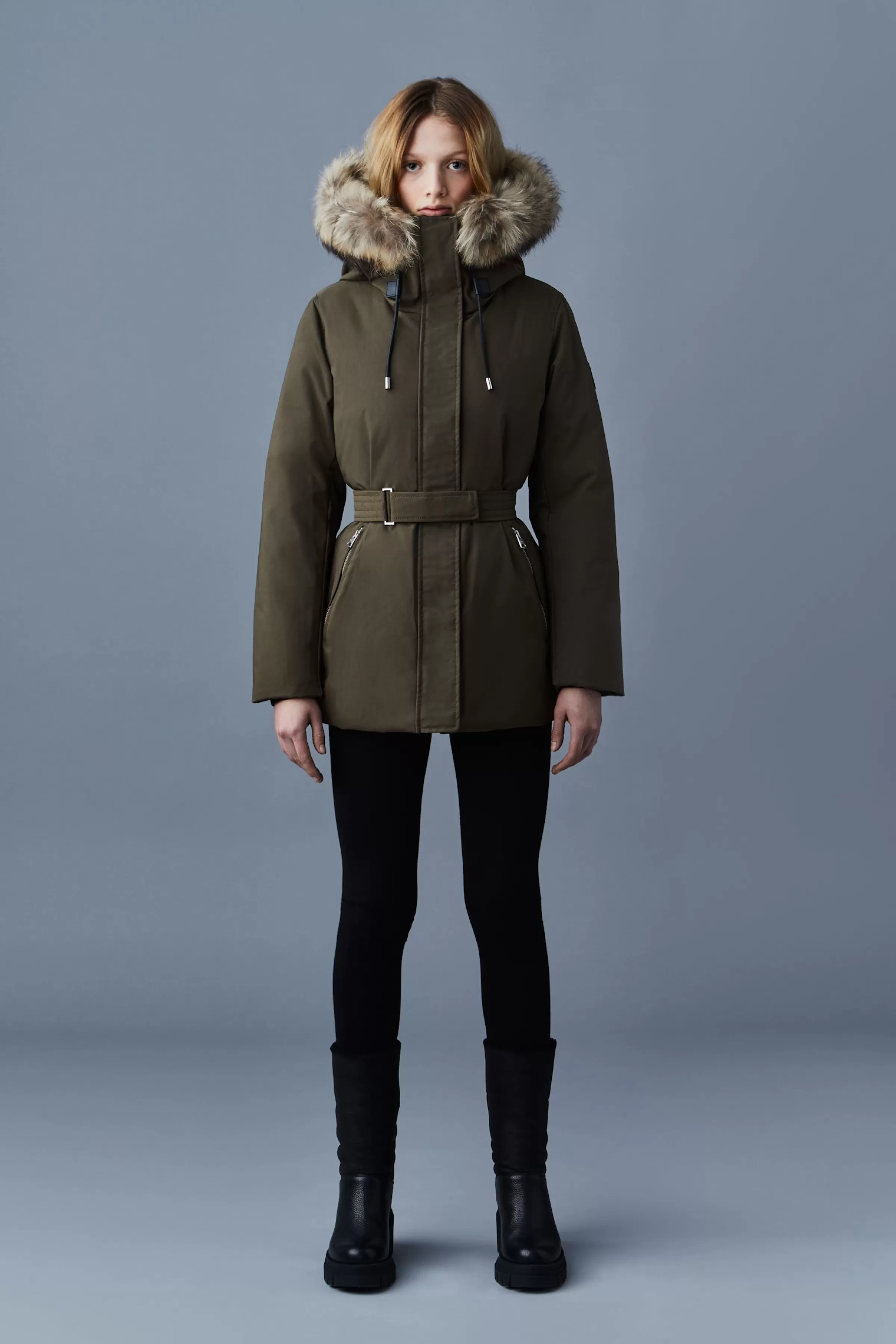 Jeni, 2-in-1 Down Parka With Removable Bib And Natural Fur For Ladies | ® US | Mackage Shop