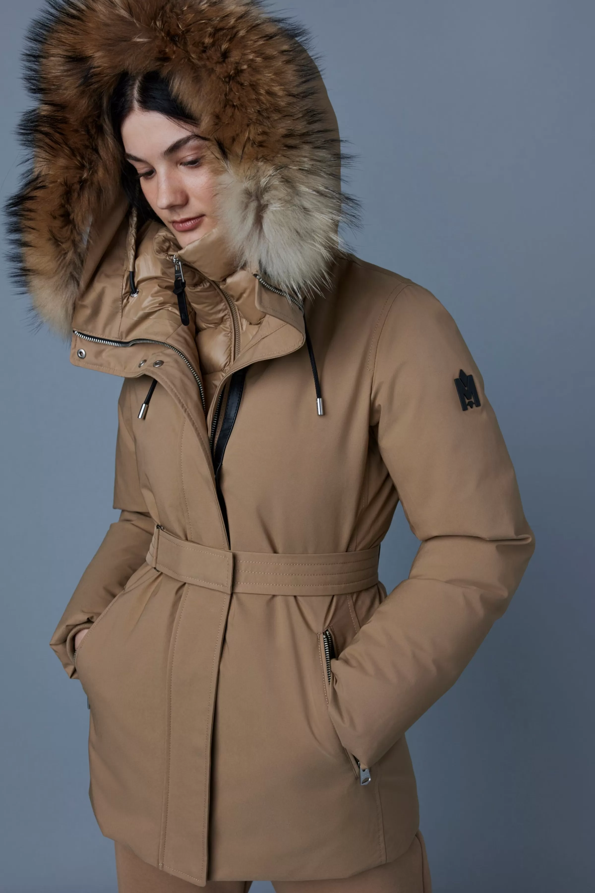 Jeni, 2-in-1 Down Parka With Removable Bib And Natural Fur For Ladies | ® US | Mackage Shop