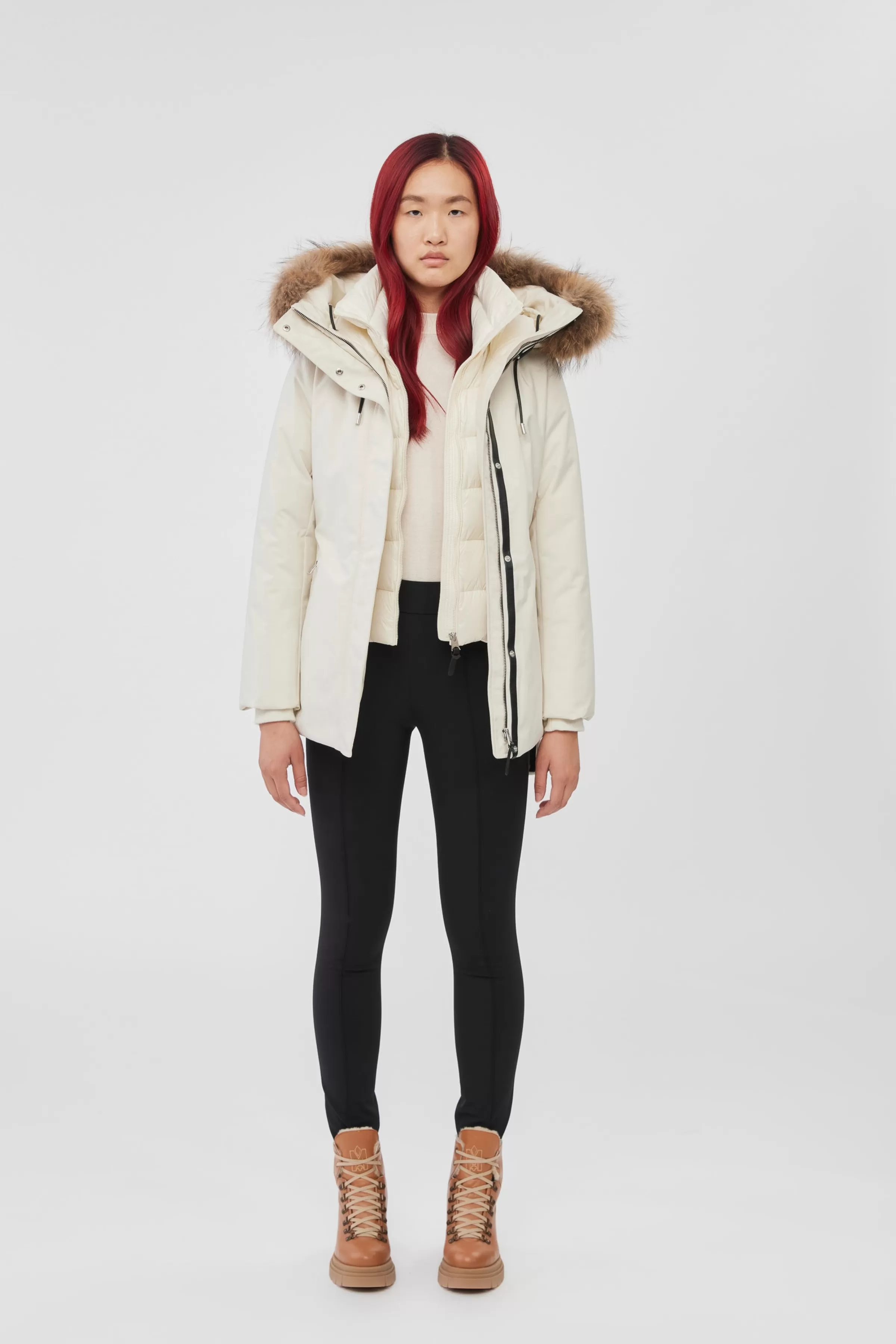Jeni, 2-in-1 Down Parka With Removable Bib And Natural Fur For Ladies | ® US | Mackage Shop