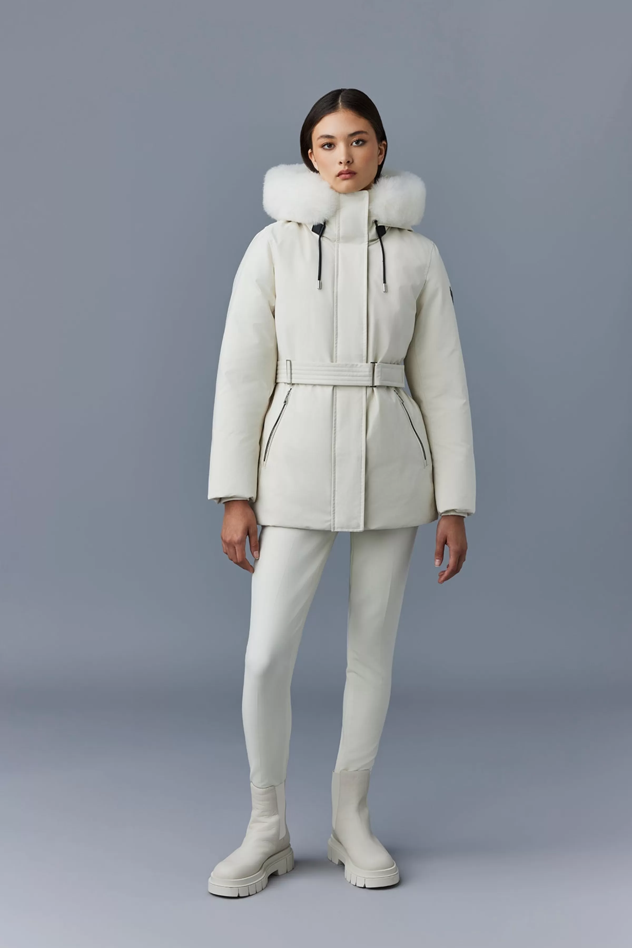 Jeni, 2-in-1 Down Parka With Removable Bib And Sheepskin Trim For Ladies | ® US | Mackage Hot