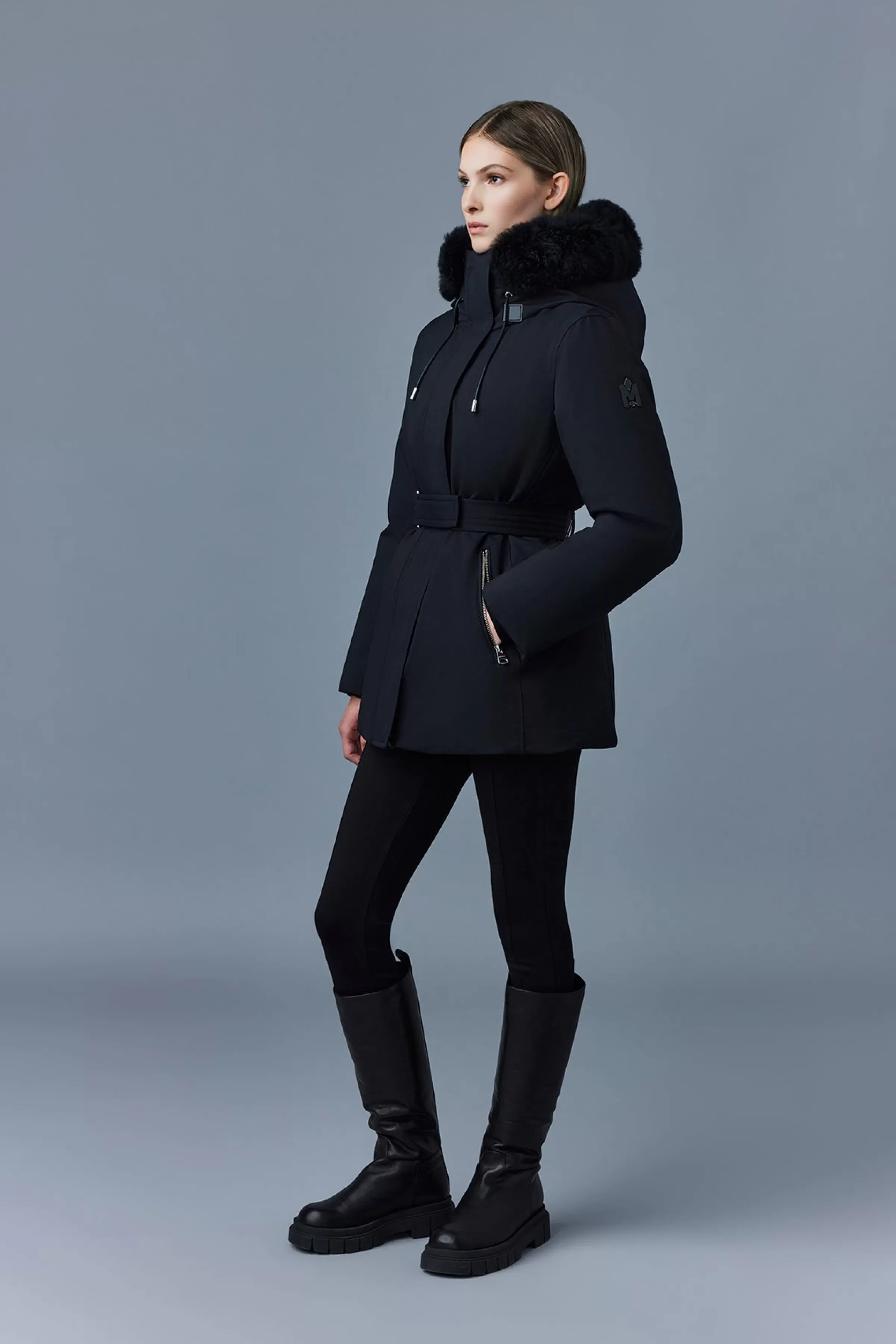 Jeni, 2-in-1 Down Parka With Removable Bib And Sheepskin Trim For Ladies | ® US | Mackage Hot