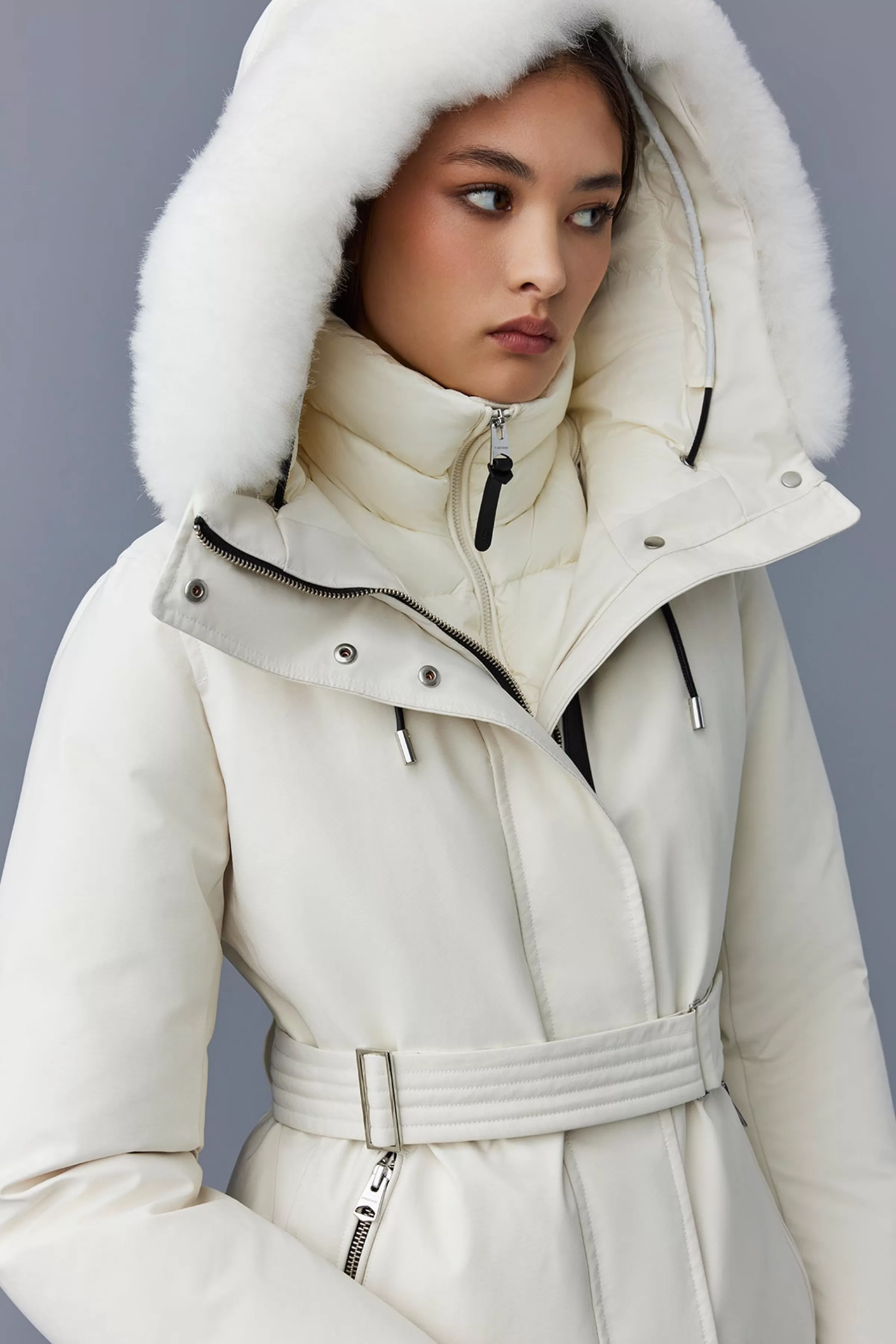 Jeni, 2-in-1 Down Parka With Removable Bib And Sheepskin Trim For Ladies | ® US | Mackage Hot
