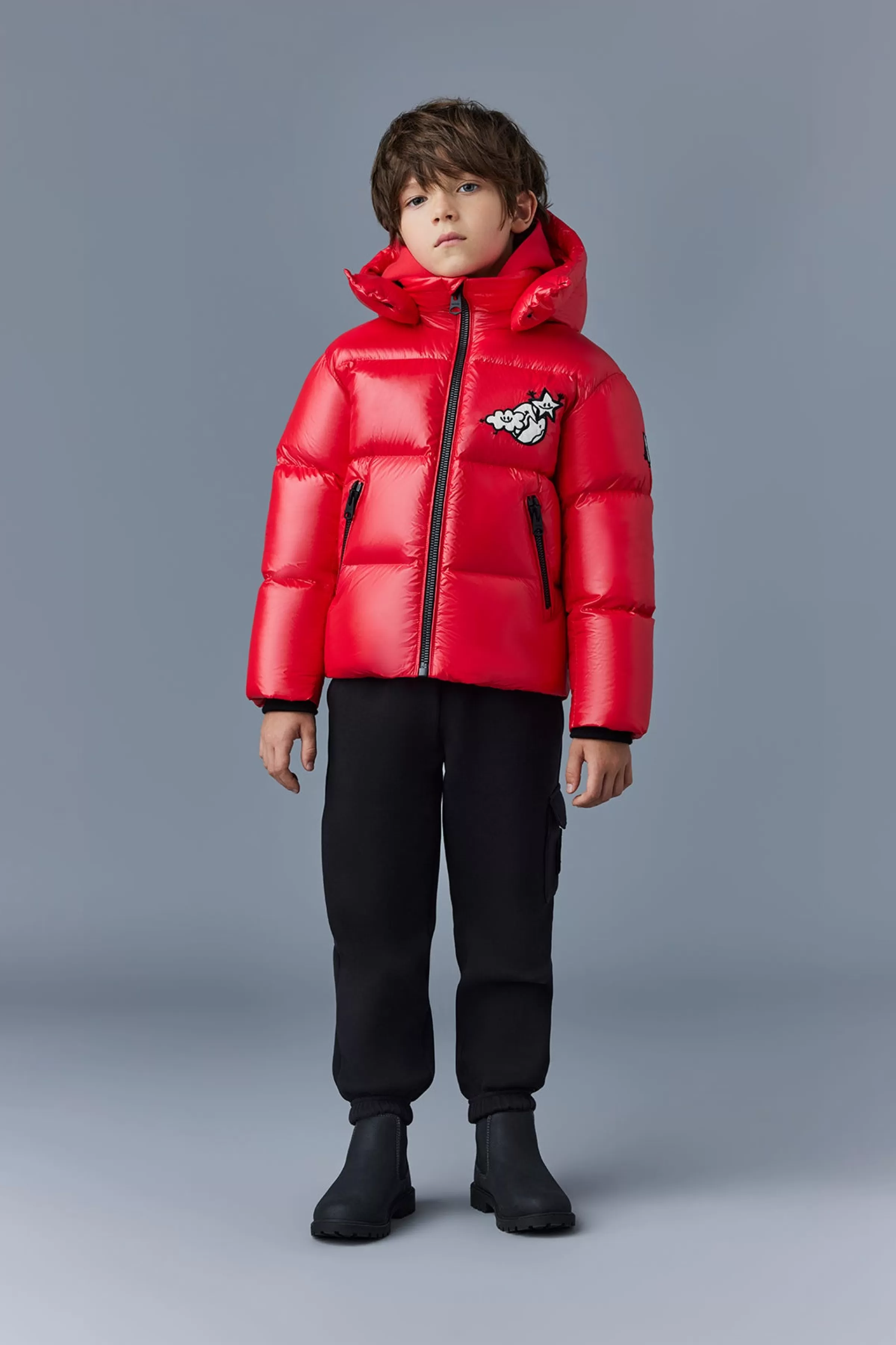 Jesse, Lightweight Down Jacket With Collab Logo And Graphics For Kids (8-14 Years) | ® US | Mackage Cheap