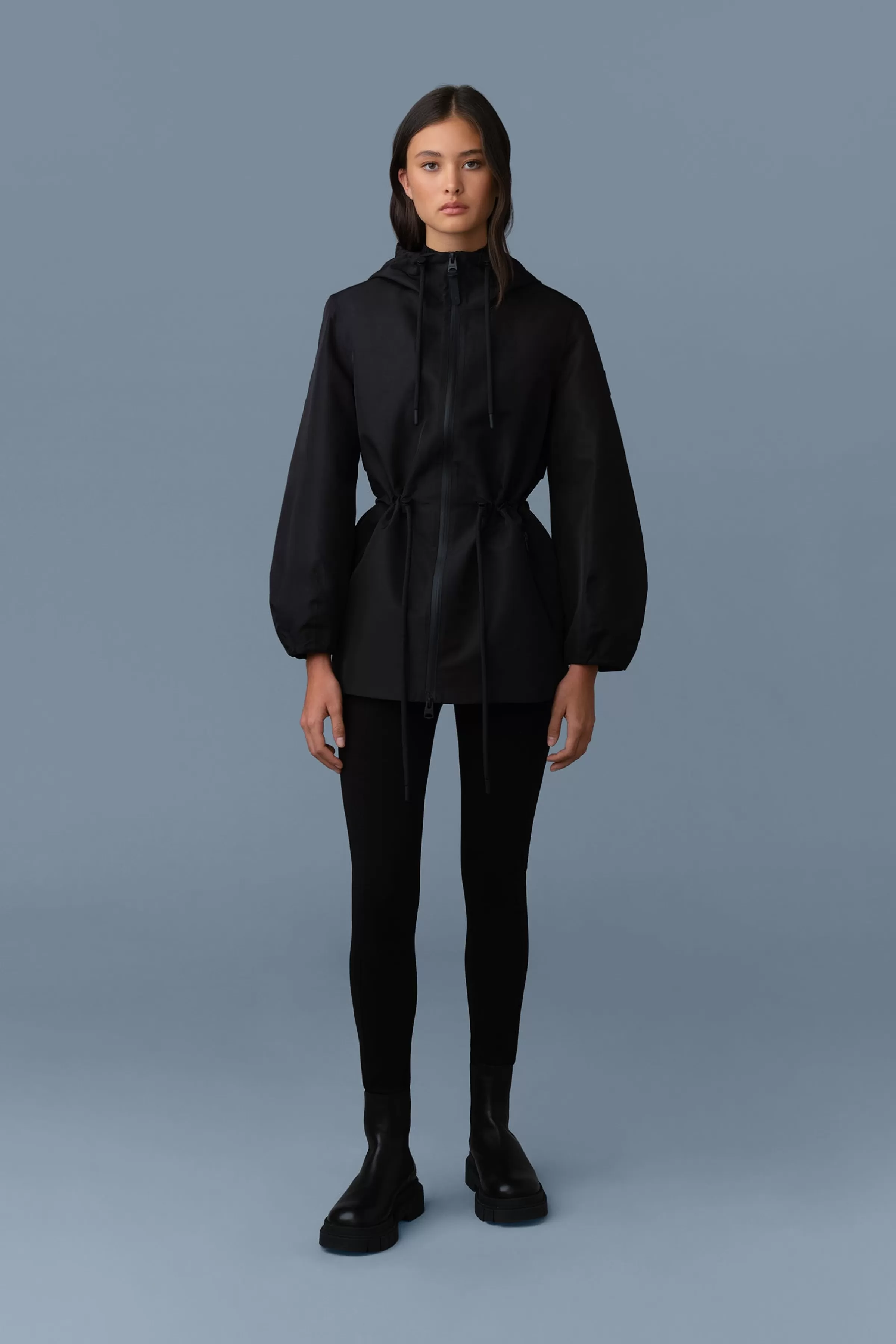 Kalea, Technical Rain Jacket With Drawcord Waist | ® US | Mackage Shop