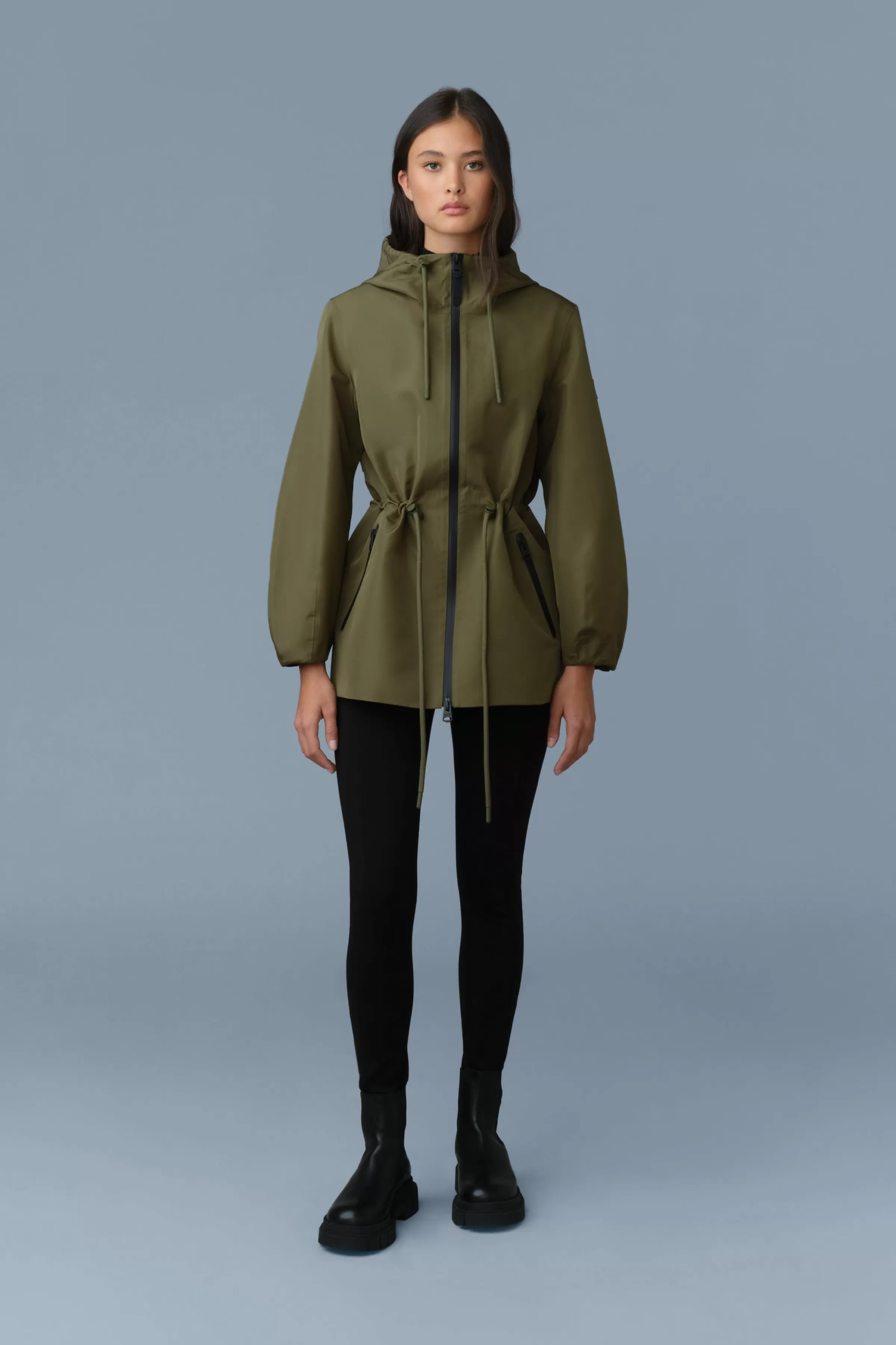 Kalea, Technical Rain Jacket With Drawcord Waist | ® US | Mackage Shop