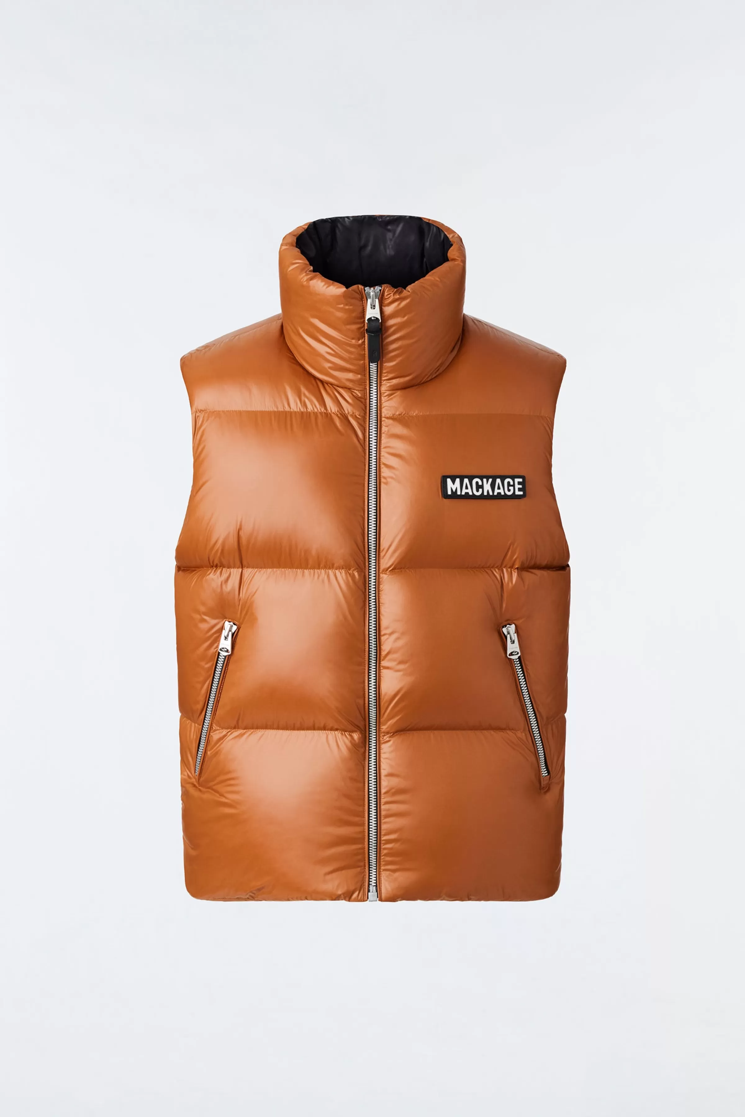 Kane, Lustrous Light Down Vest With Funnel Collar For Men | ® US | Mackage New