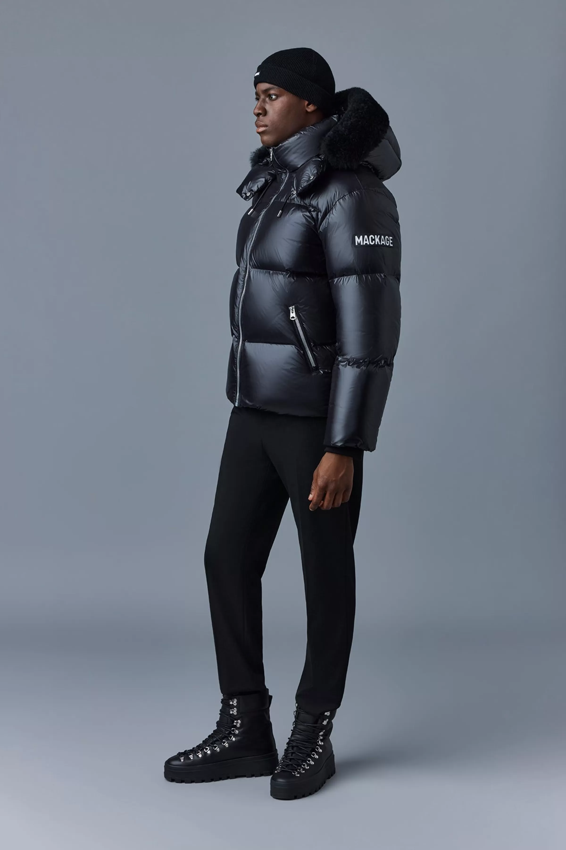 Kent, Down Jacket With Removable Hood And Fur Trim For Men | ® US | Mackage Outlet
