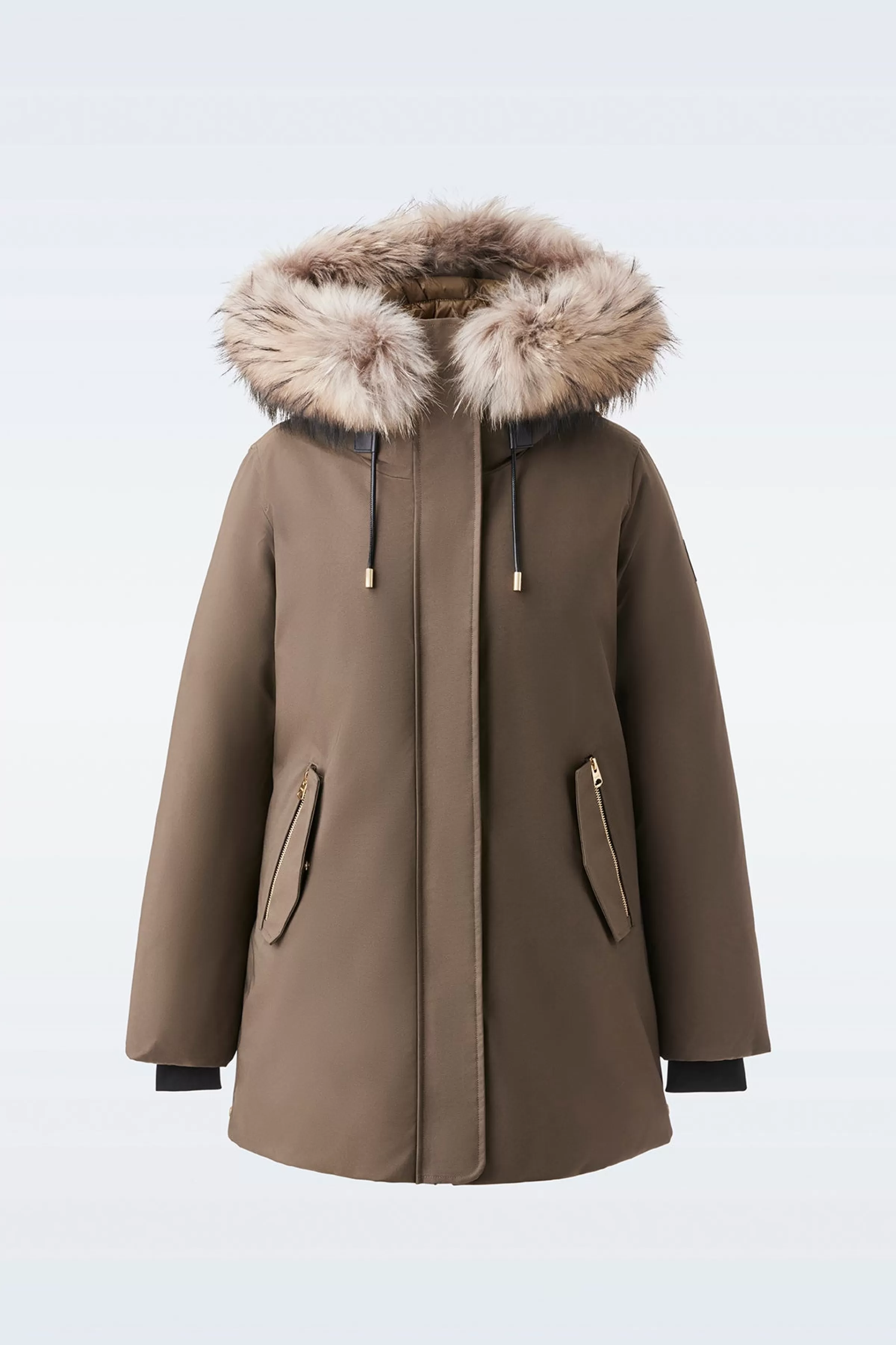 Kinslee, 2-in-1 Oversized Down Parka With Bib And Natural Fur For Ladies | ® US | Mackage Outlet