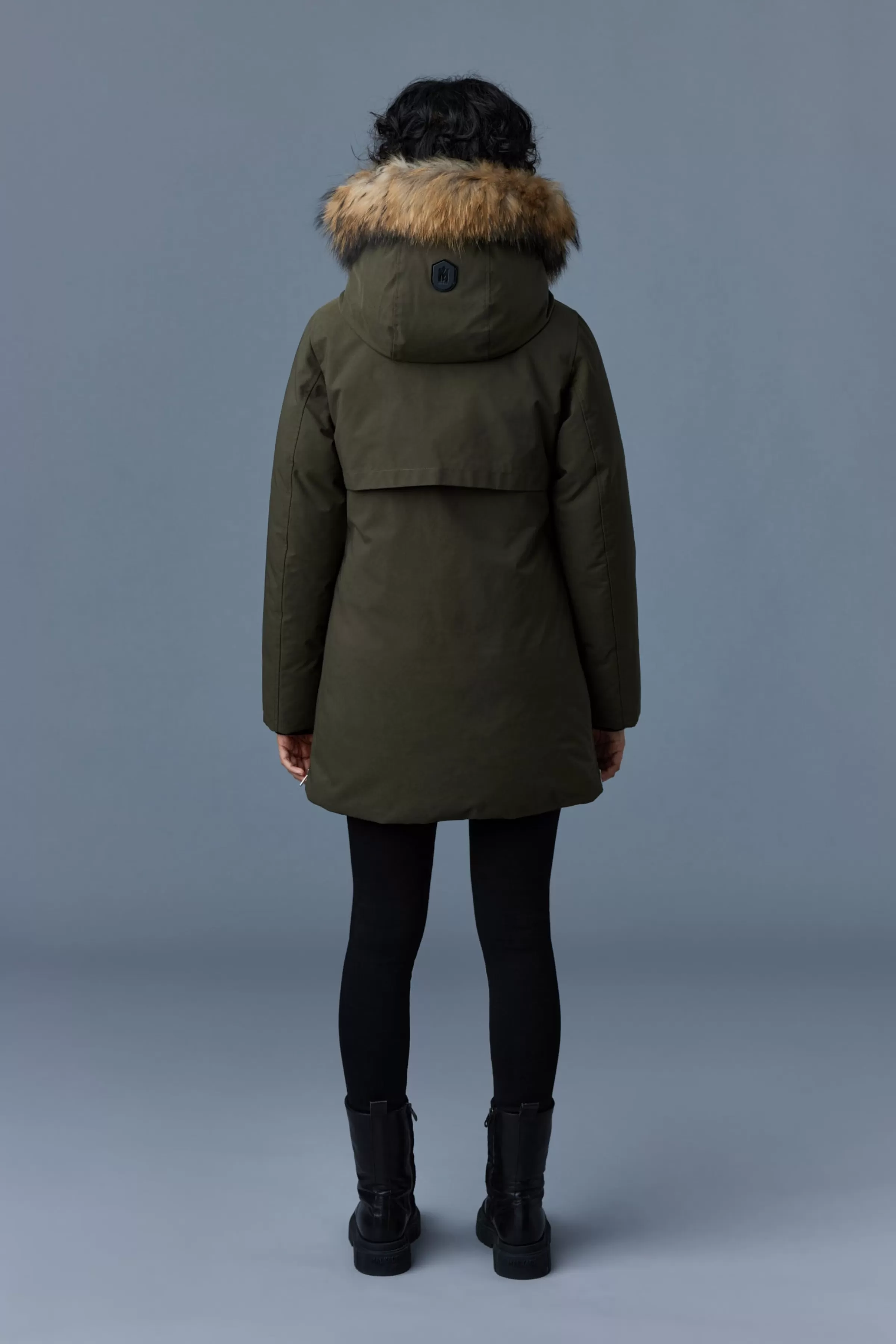 Kinslee, 2-in-1 Oversized Down Parka With Bib And Natural Fur For Ladies | ® US | Mackage Outlet