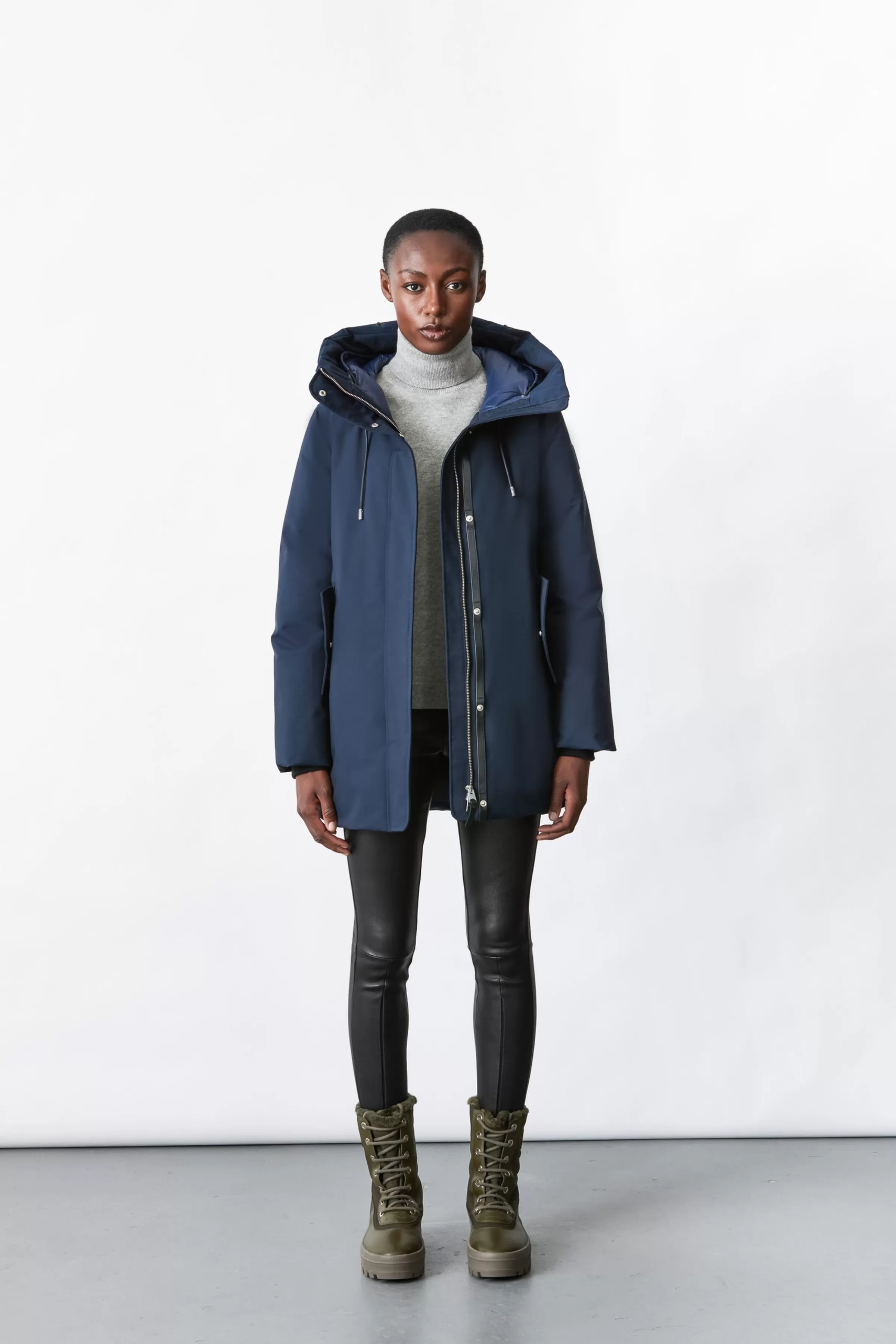 Kinslee, 2-in-1 Oversized Down Parka With Bib And Natural Fur For Ladies | ® US | Mackage Outlet
