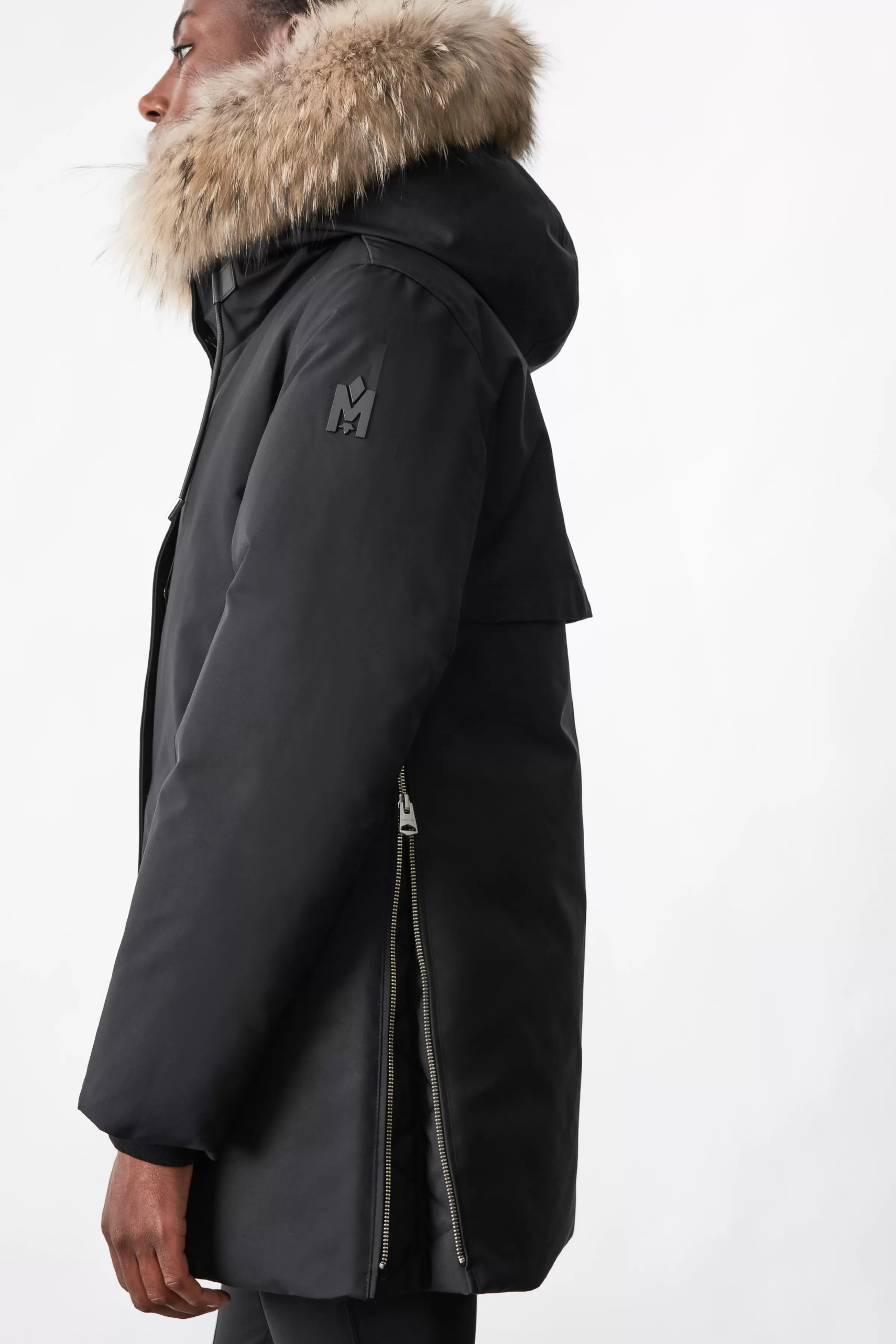 Kinslee, 2-in-1 Oversized Down Parka With Bib And Natural Fur For Ladies | ® US | Mackage Outlet