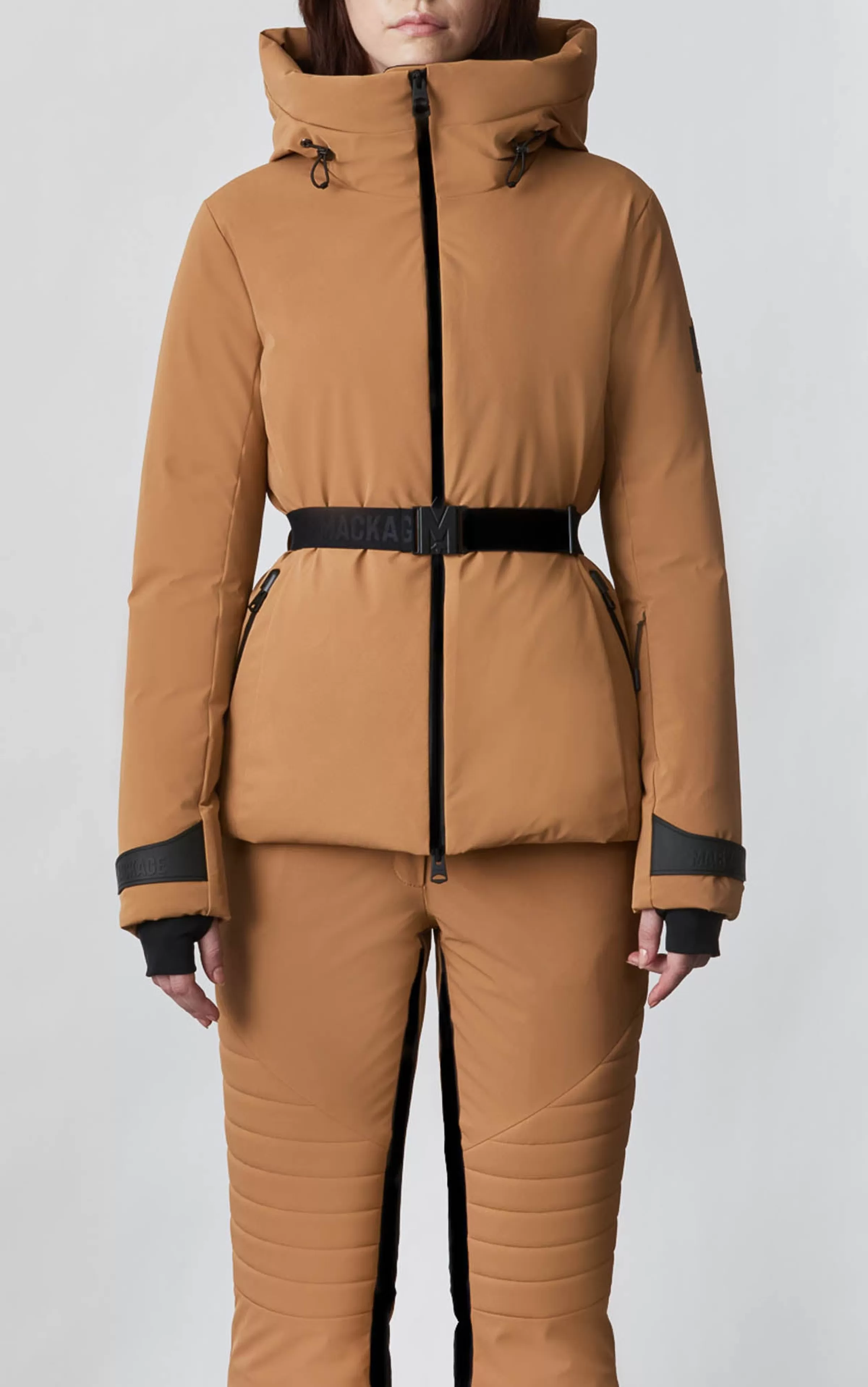 Krystal, Agile-360 Belted Down Ski Jacket With Hood For Ladies | ® US | Mackage Cheap