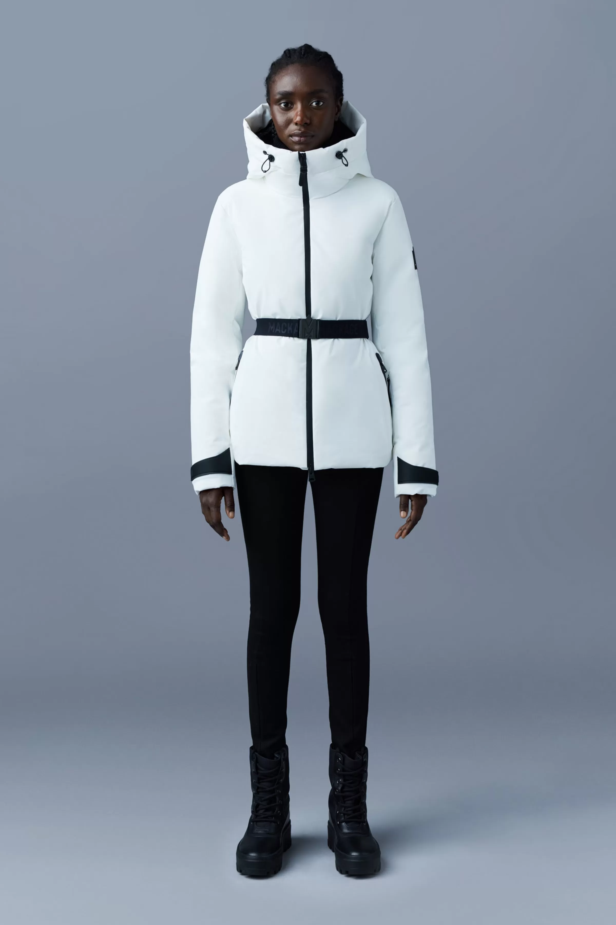 Krystal, Agile-360 Belted Down Ski Jacket With Hood For Ladies | ® US | Mackage Cheap
