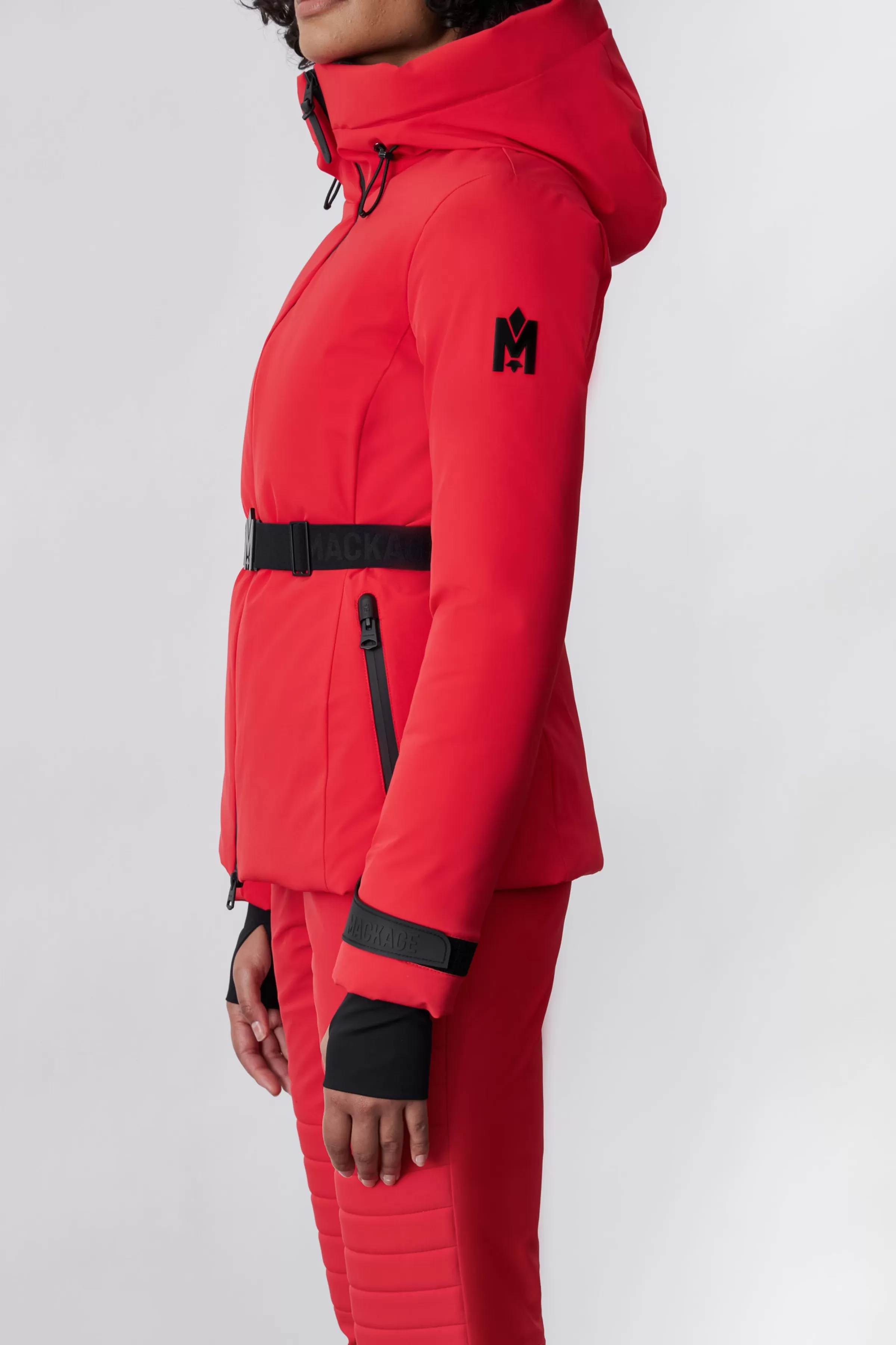 Krystal, Agile-360 Belted Down Ski Jacket With Hood For Ladies | ® US | Mackage Cheap