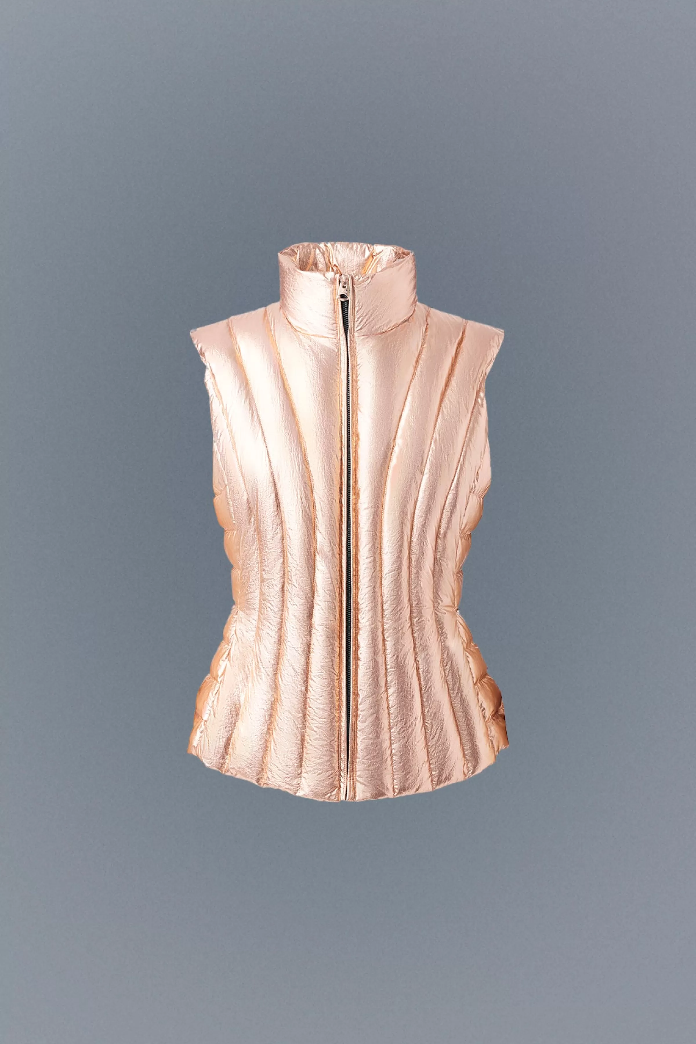 Lilyan-M, Metallic Laminate Light Down Vest | ® US | Mackage Sale