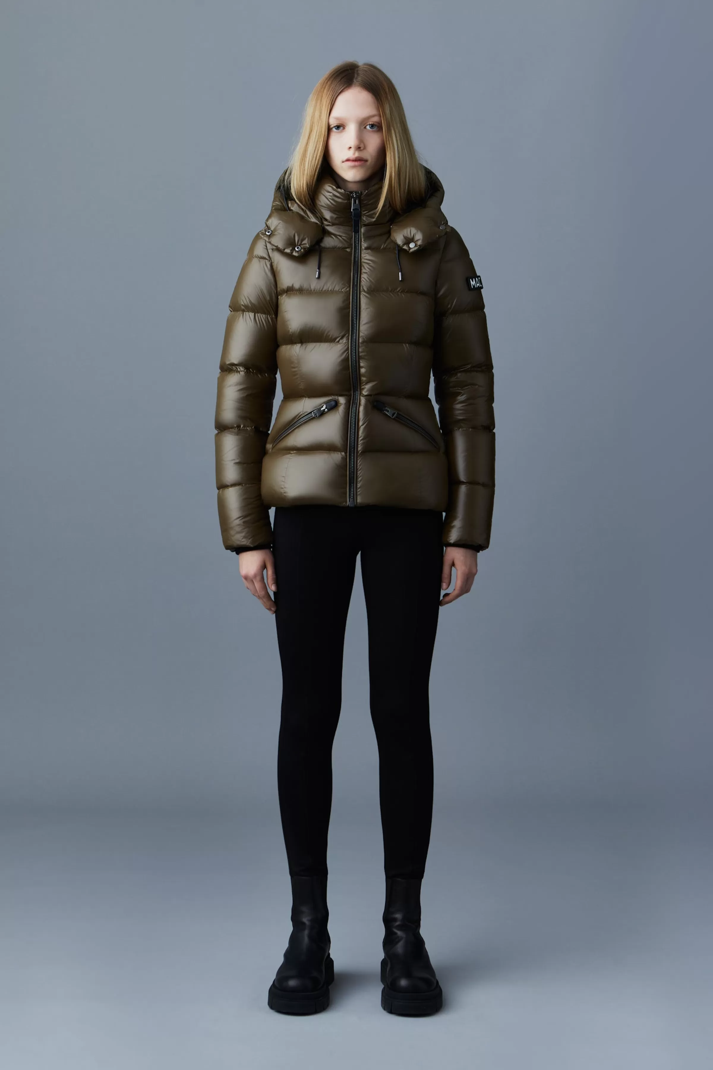Madalyn, Lustrous Light Down Jacket With Hood For Ladies | ® US | Mackage Online
